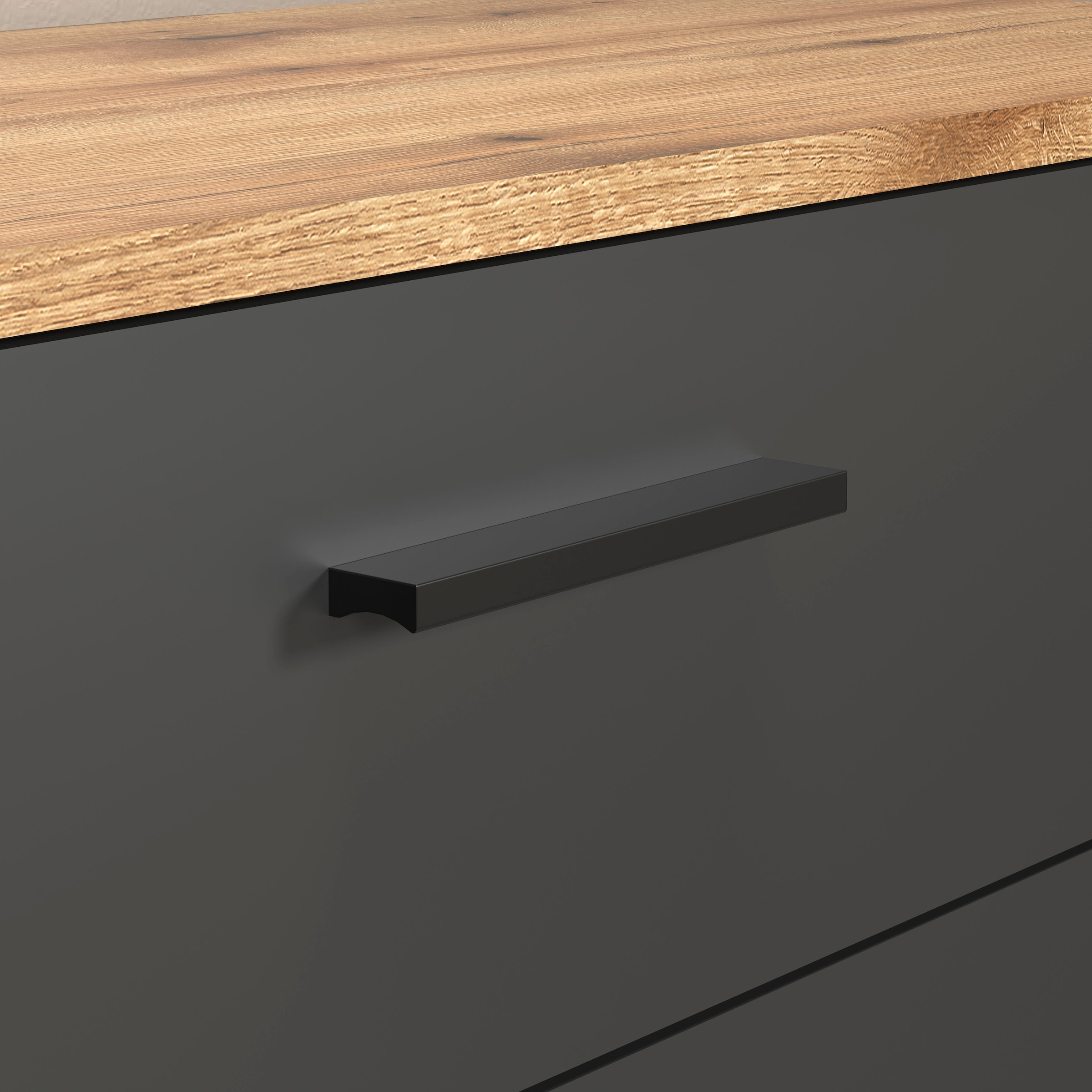 Home affaire Commode »Estepona« 1 cuis tlg. armoire à tiroirs à effet rainuré avec fonction de sortie totale