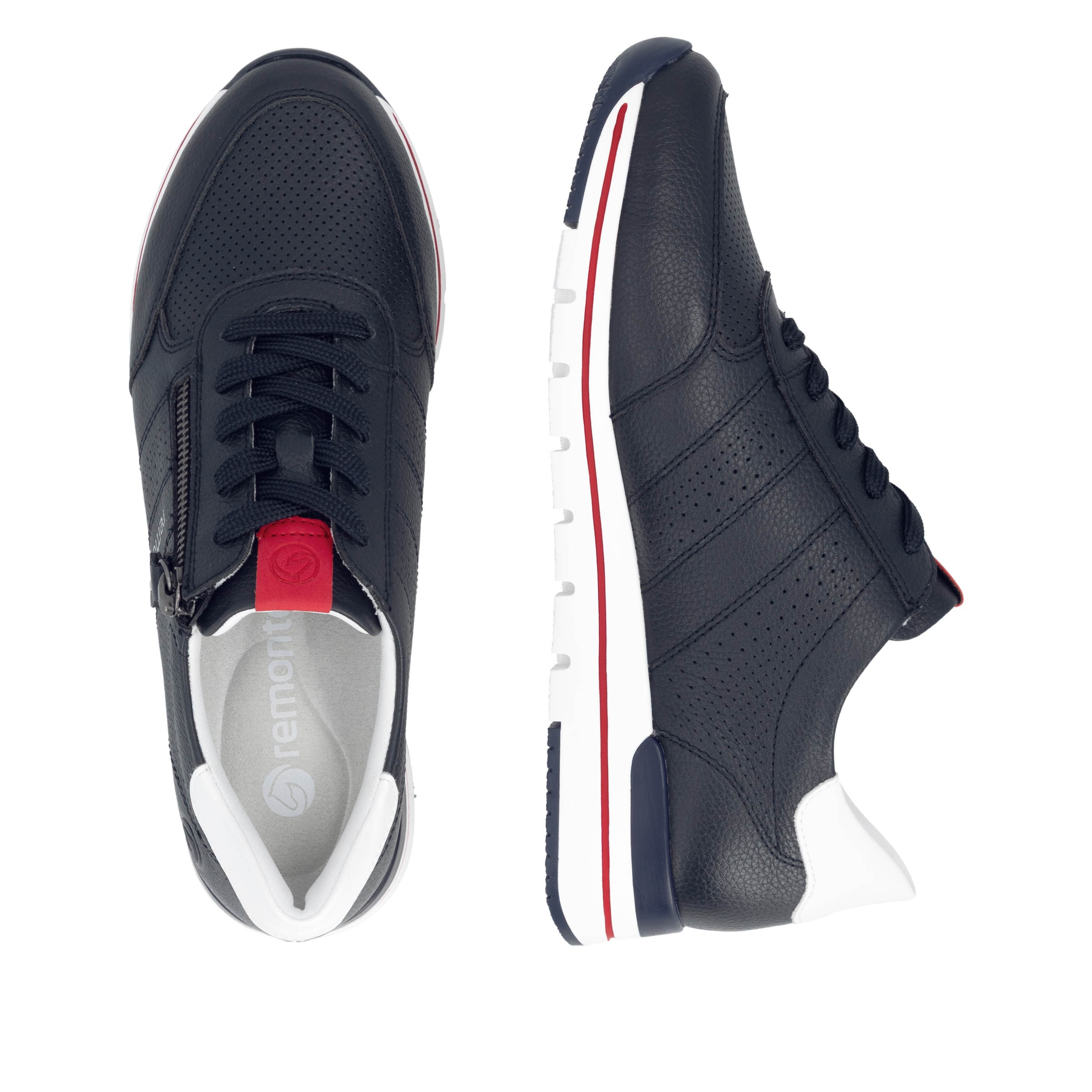 Remonte Baskets compensées  avec semelle intérieure rembourrée, chaussure de loisir, chaussure basse, chaussure à lacets