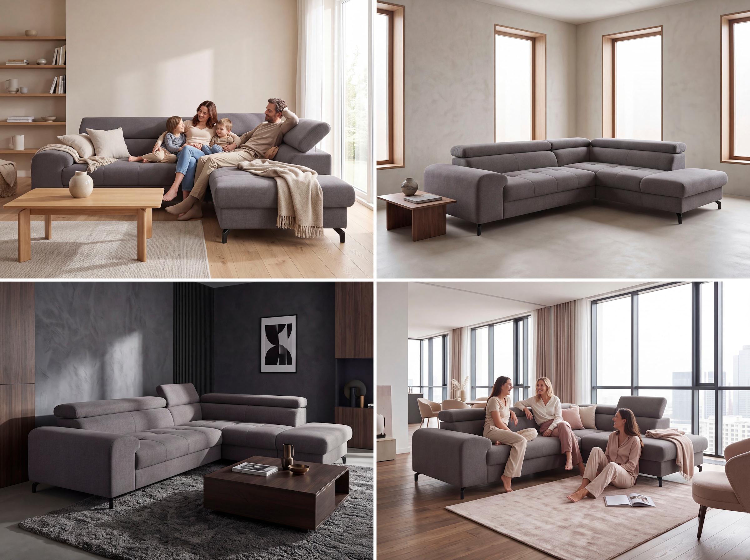 COTTA Canapé d'angle »Aura, L-Form, B: 260 cm, mit Schlaffunktion, auch in Cord erhältlich« avec fonction lit, coffre de lit et réglage du dossier