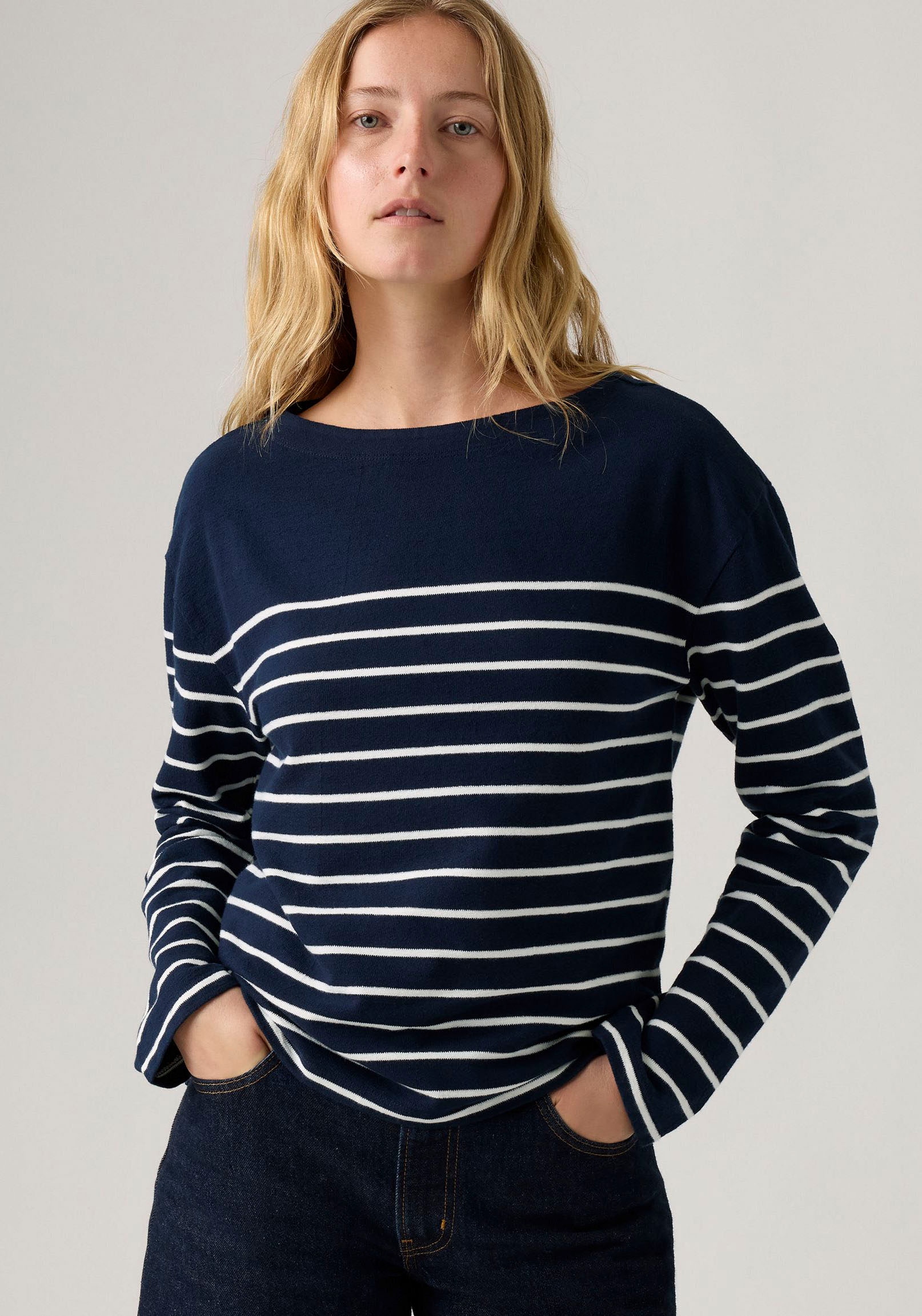 Levi's® Langarmshirt »MARIN STRIPE TOP« Saum mit kurzen Seitenschlitzen