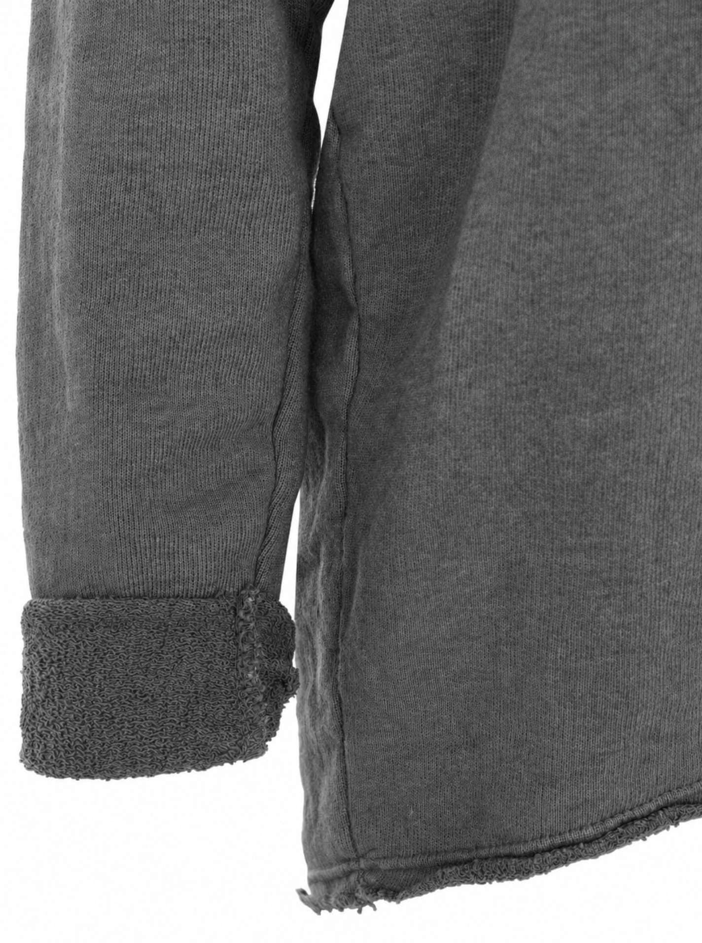 Zwillingsherz Sweat-shirt »"Positive Mind"«, encolure en V effilochée, look usé, manches longues, inscription
