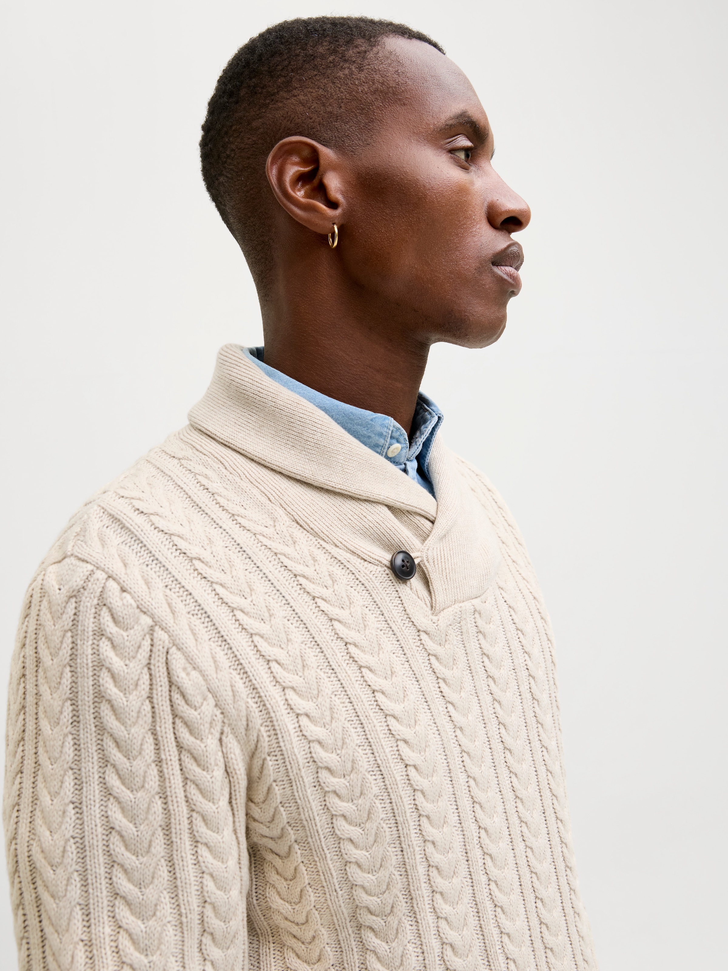 Jack & Jones Pull en tricot »JPRBLUSEAN KNIT CABLE SHAWL NECK«
