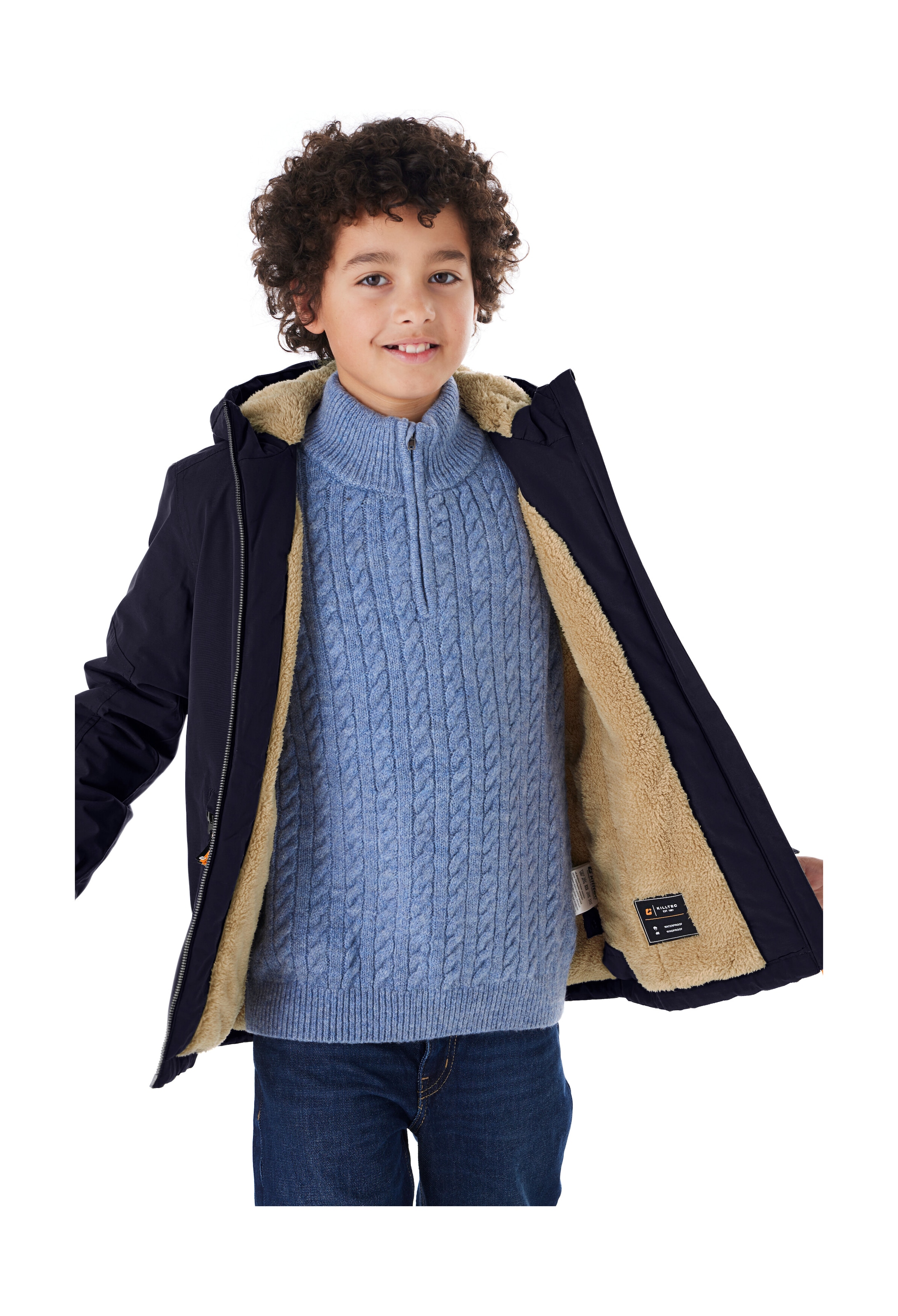 Killtec Veste fonctionnelle »KOW 377 BYS JCKT« Wasserdichte Funktionsjacke mit Kapuze, warmem Futter und Kinnschutz