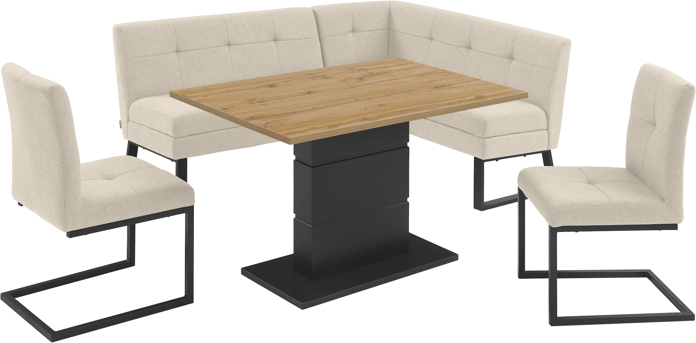GOODproduct Esszimmerstuhl »Geranie Freischwinger, Schwingstuhl« (Set) 2 Stk.mit 3D-Steppung, robustes Gestell, hochwertiger Stoff