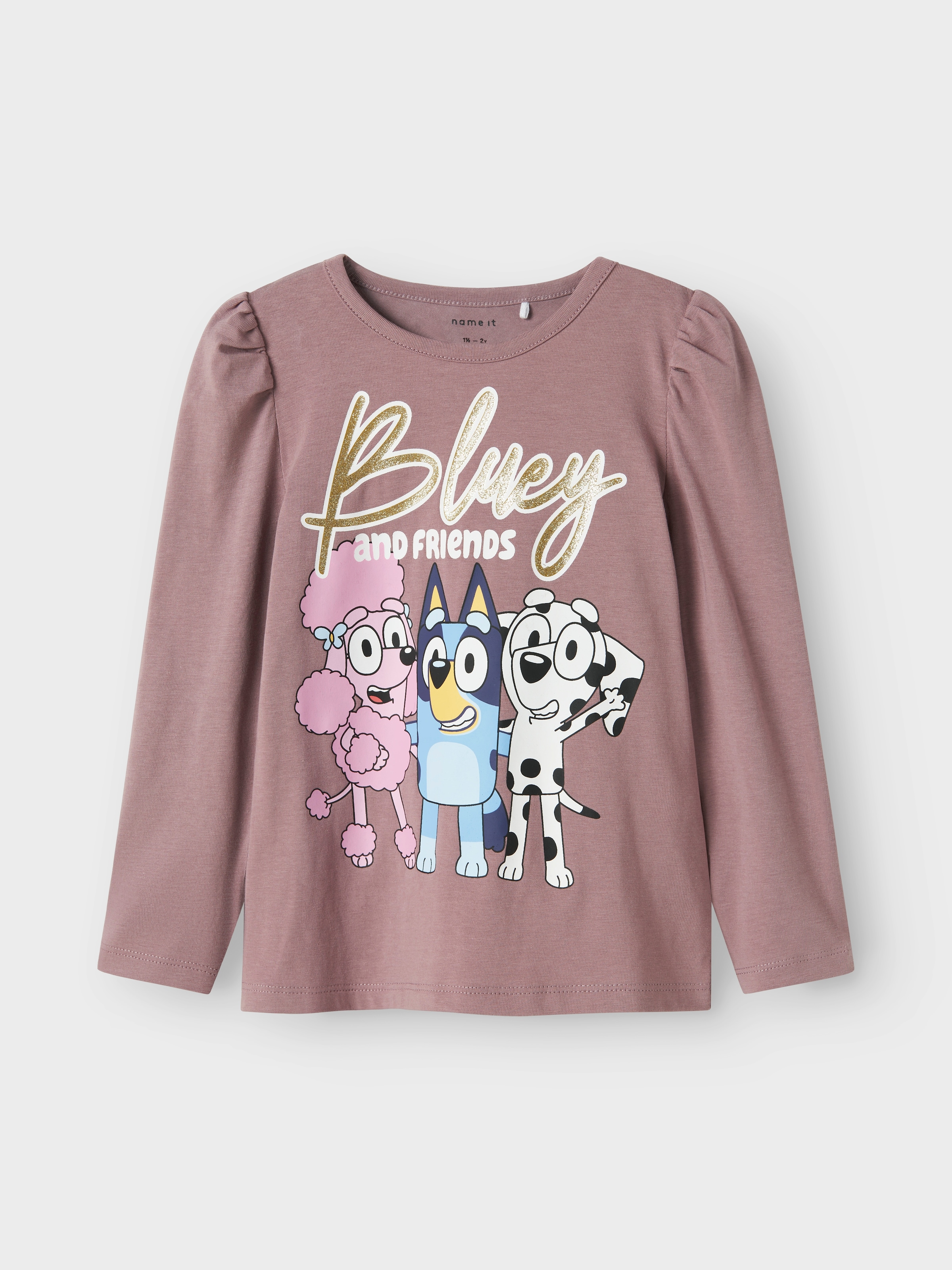 Name It T-shirt à manches longues »NMFARIA BLUEY LS TOP NOOS SKY« mit grossem Frontmotiv