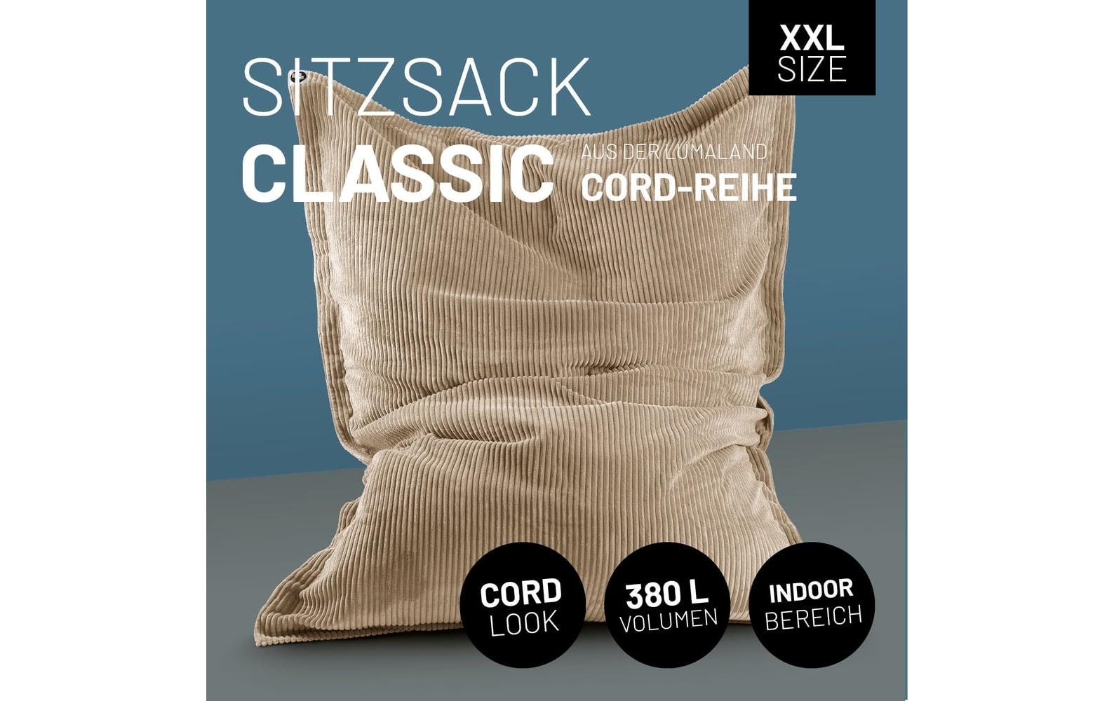 Lumaland Pouf »Cord 380 l« Sitzsack für Innen