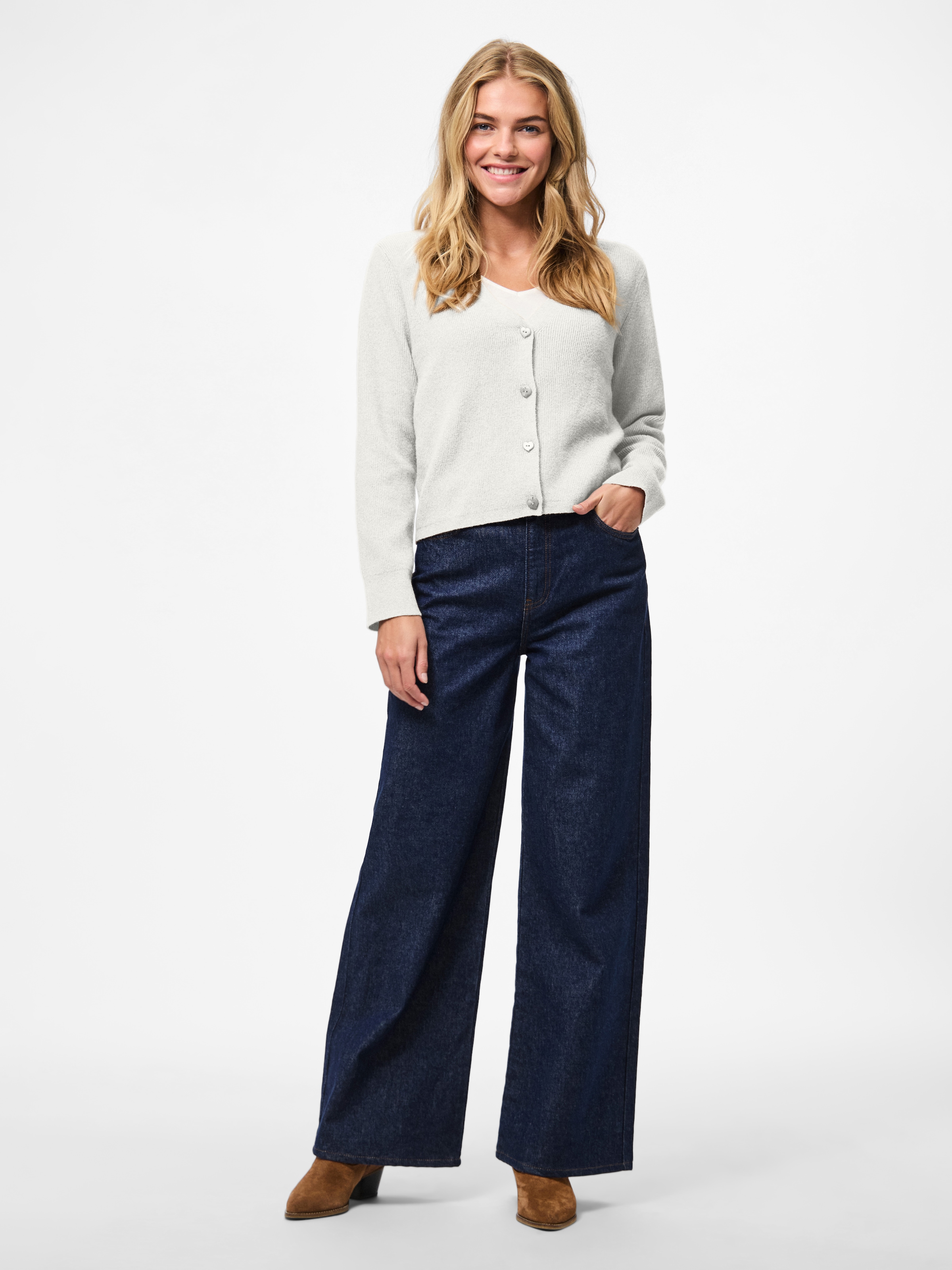 pieces Strickjacke »PCORA LS V-NECK KNIT CARDIGAN PWP BC«