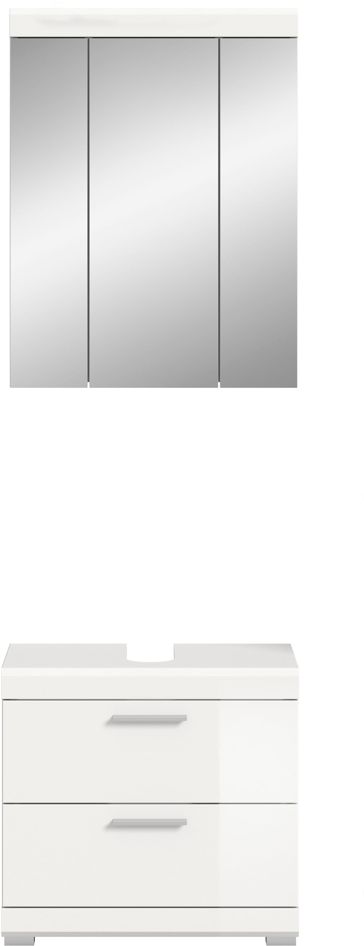 welltime Ensemble de meubles de salle de bain »SIENA, 2 tlg., bestehend aus: Waschbeckenunterschrank, Spiegelschrank« Ensemble, BEST-SELLER !, 2 cuis tlg.