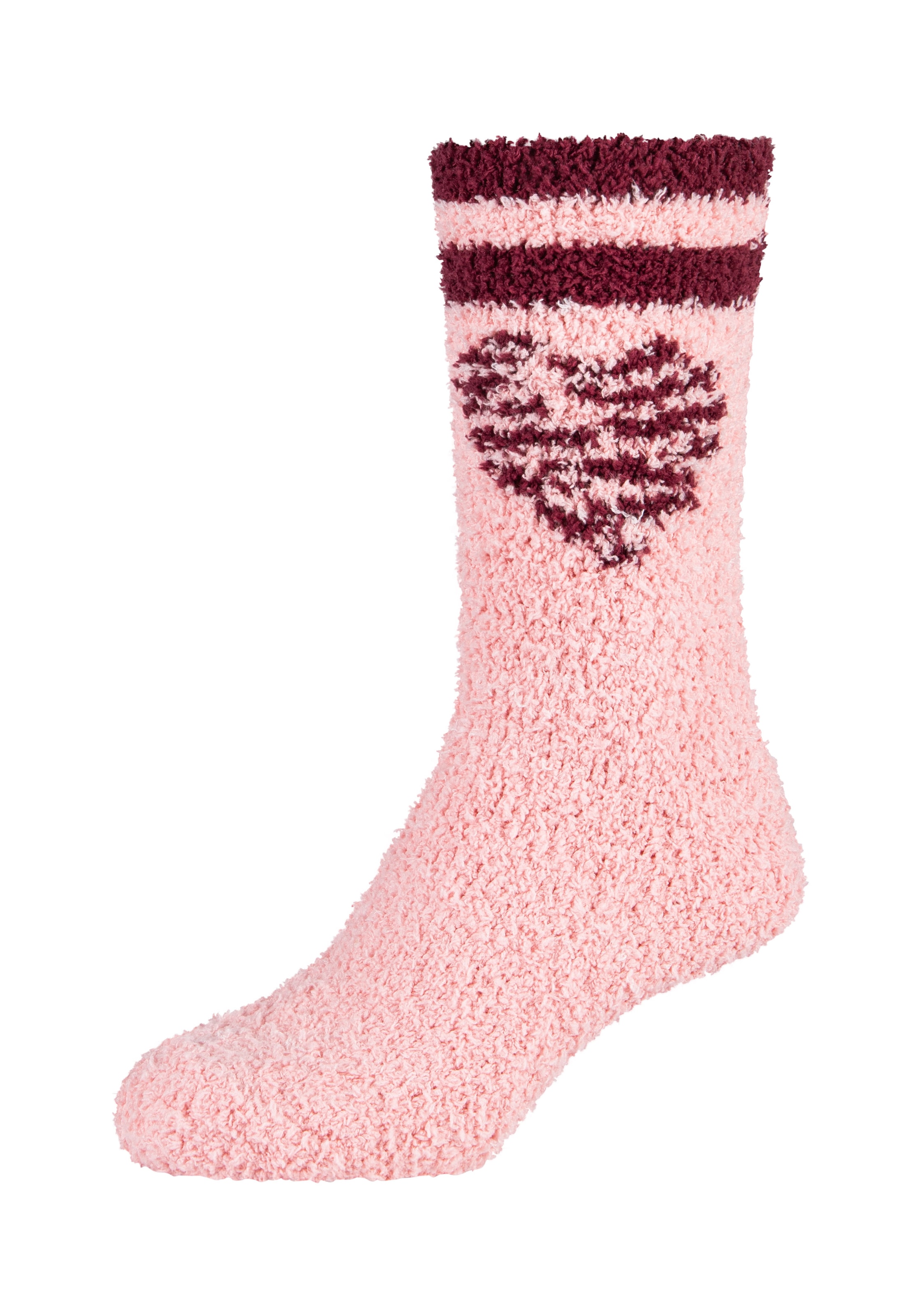 Camano Socken 3 Paar,  mit gemustertem Design, angenehm wärmende, kuschelige Qualität