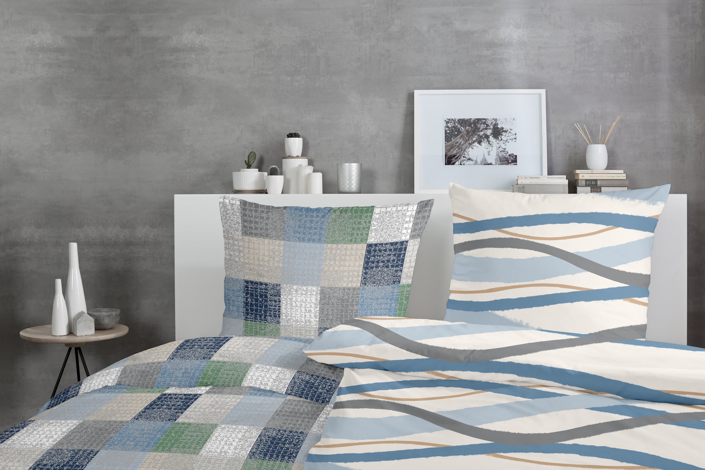 Primera Bettwäsche »Biber-Bettwäsche Whips« 2 Stk. tlg. mit modernen Linien