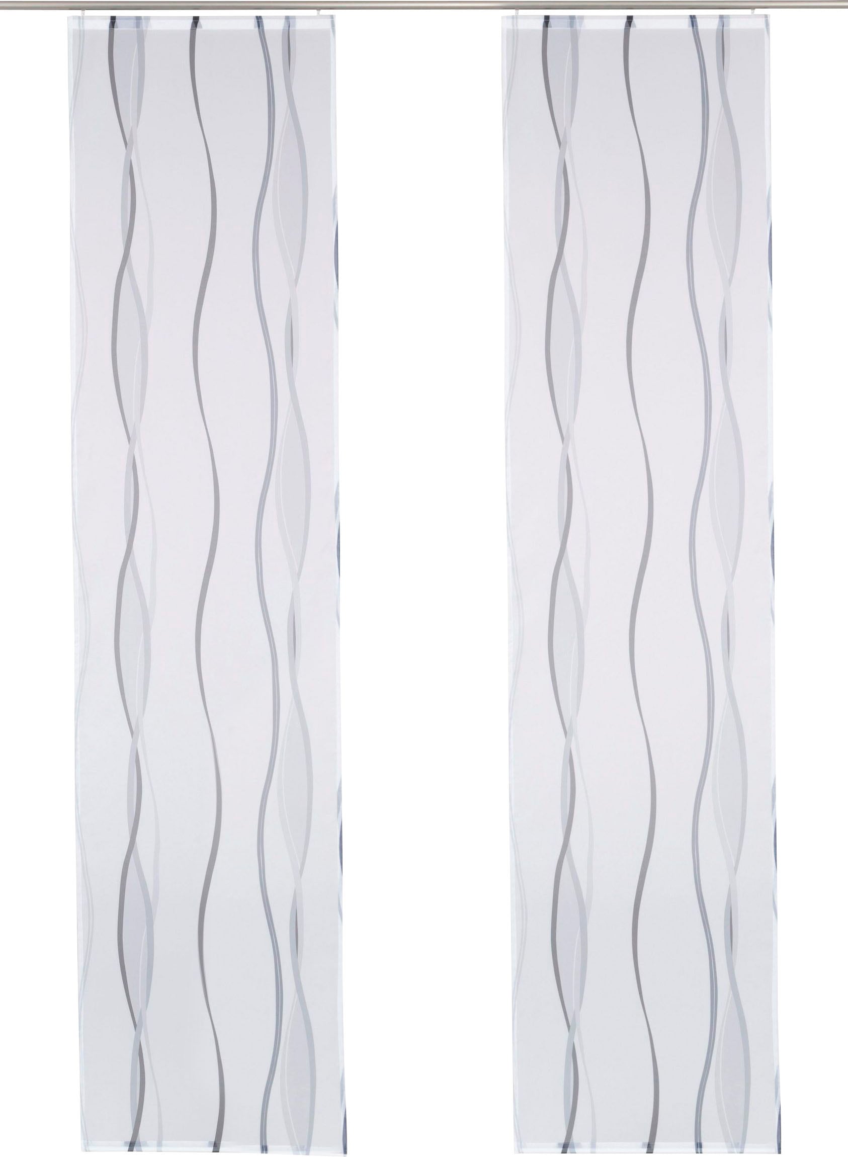 GOODproduct Rideau coulissant »Dimona« Rail velcro 2 cuis tlg. 2-er Set, Fertiggardine, mit Befestigungszubehör, Wellen