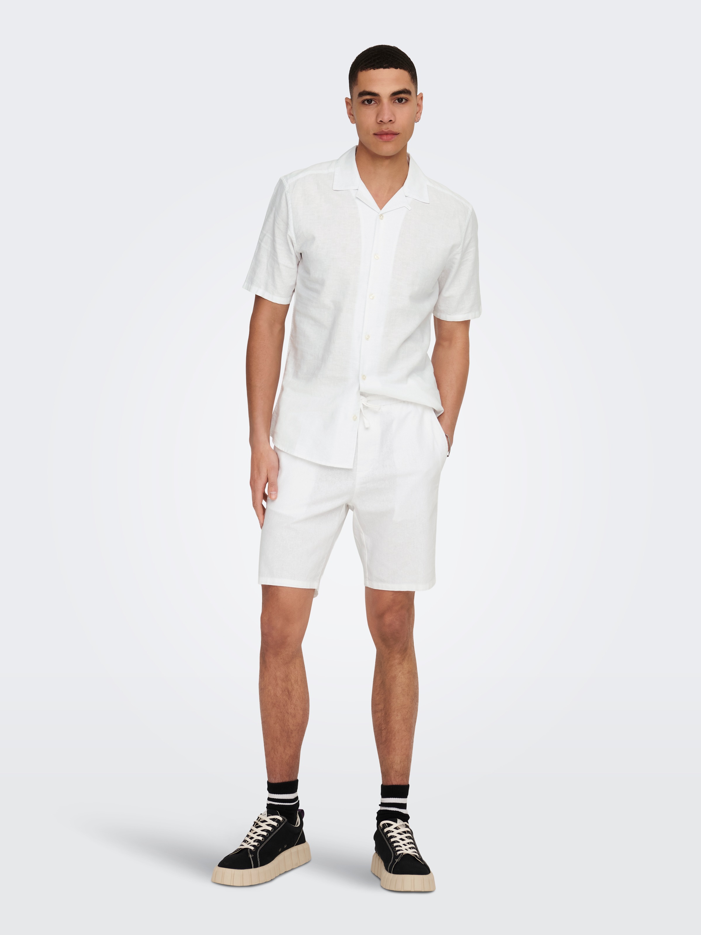 ONLY & SONS Shorts »ONSLINUS 0007 COT LIN SHORTS NOOS«