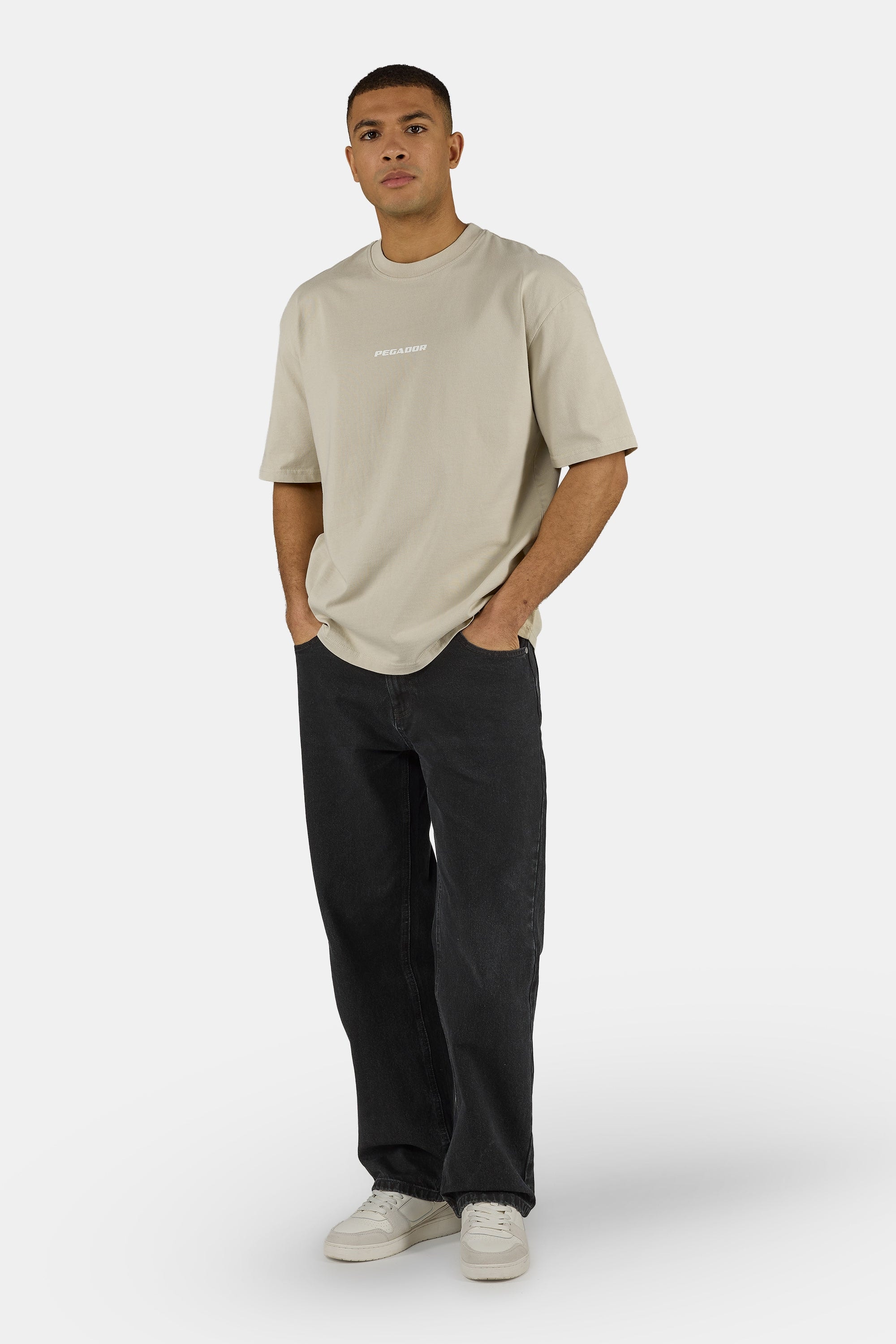 PEGADOR Shirt à col rond »COLNE LOGO OVERSIZED TEE« Coton, oversize