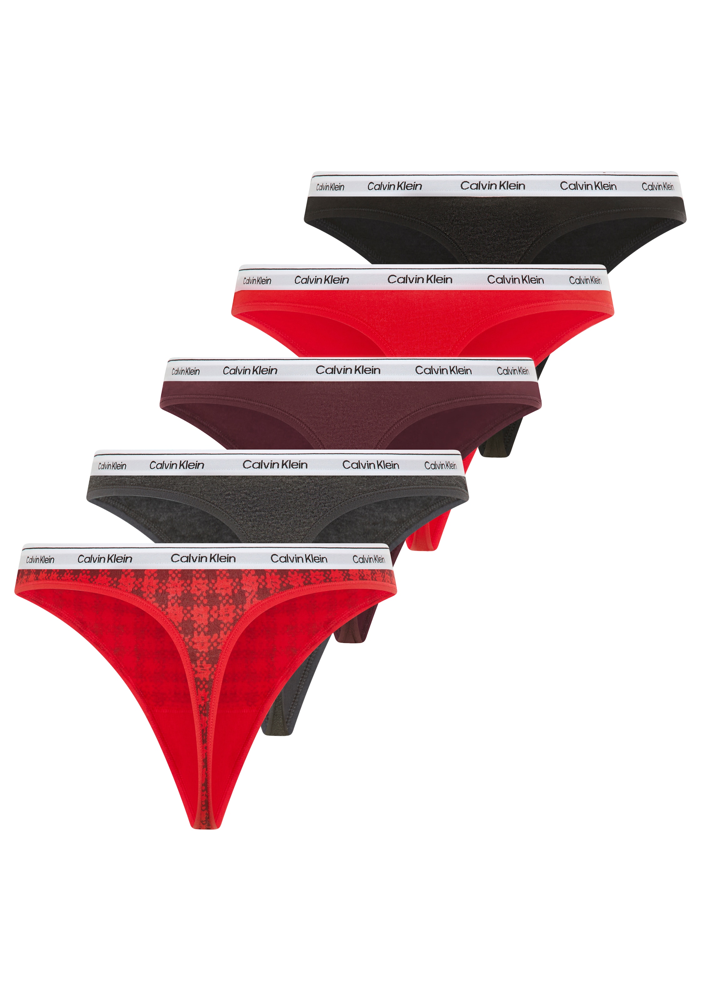 Calvin Klein Underwear String »5 PACK THONG (LOW-RISE)« Packung, 5er-Pack, 5 cuis mit Logobund