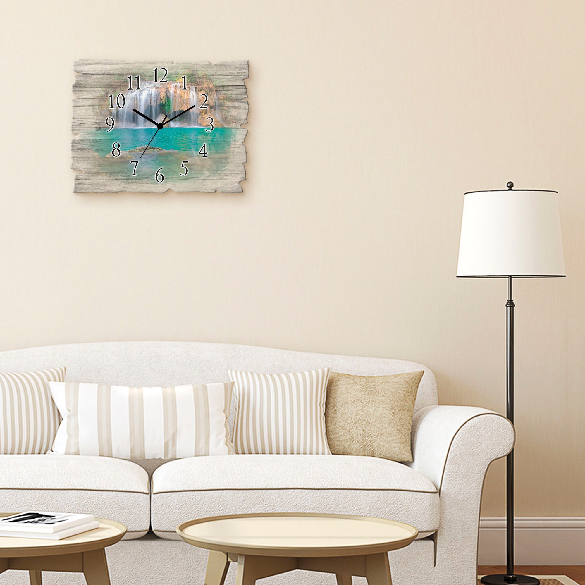 Artland Wanduhr »Wasserfall im Wald National Park« wahlweise mit  Quarz- oder Funkuhrwerk, lautlos ohne Tickgeräusche