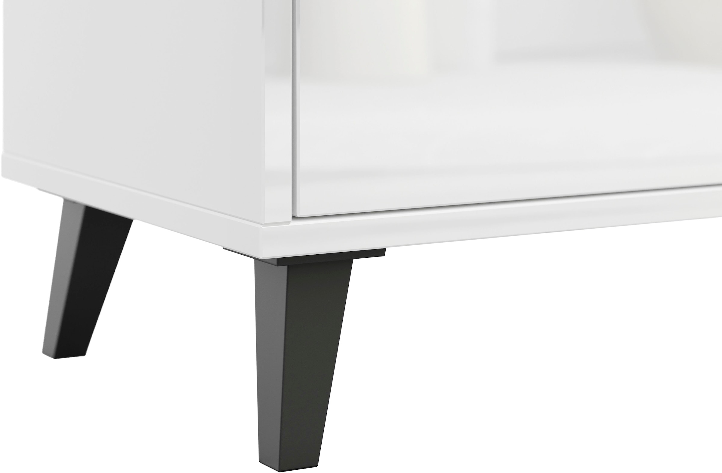 GOODproduct Buffet »Oslo, B/H/T: 150/76/39,5 cm« 3 tiroirs, 2 portes avec ouverture par pression, poignées en métal noires