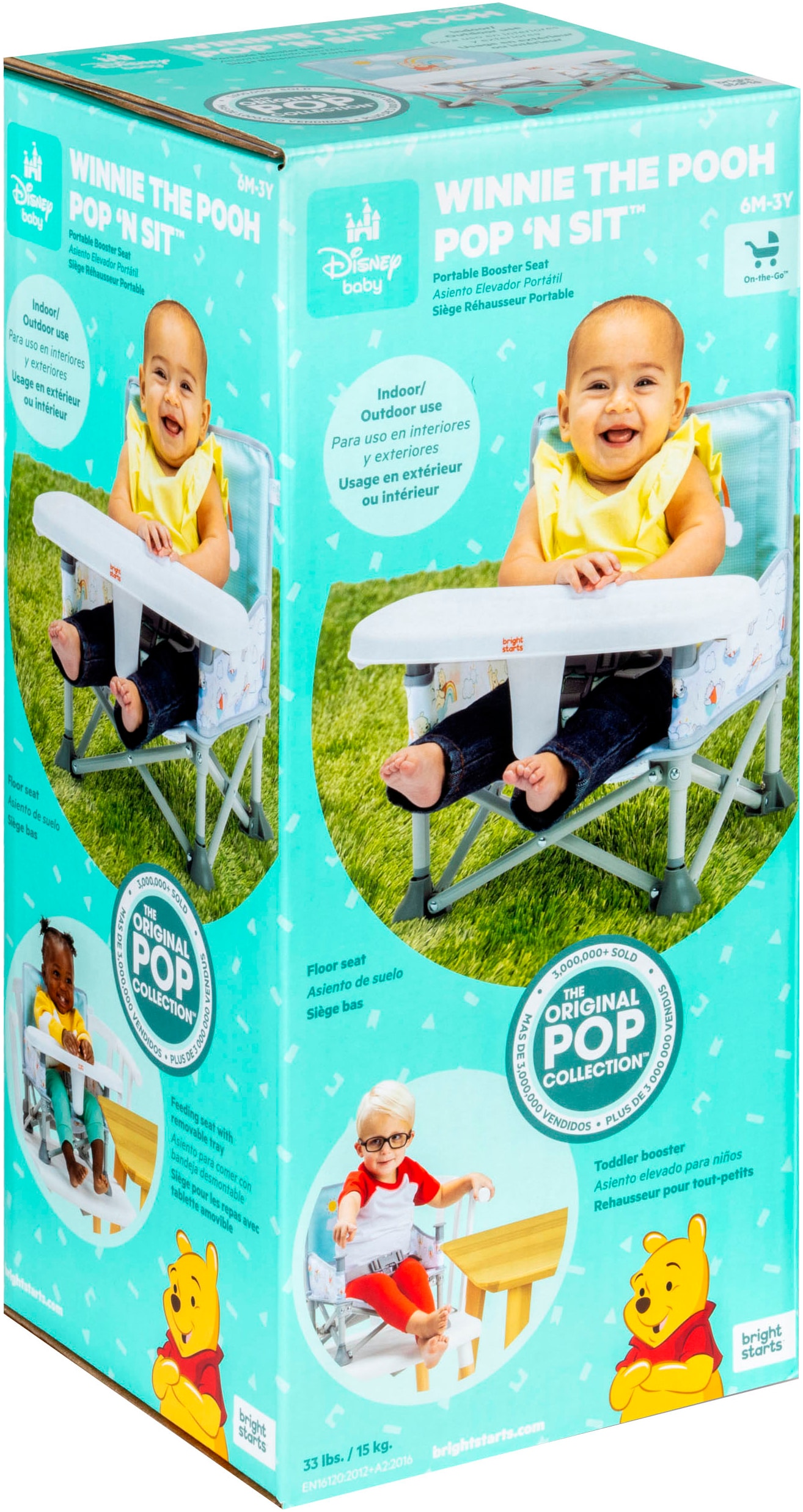 Bright Starts Siège de table »WINNIE THE POOH Pop ‘N Sit™ Portable Booster Seat«