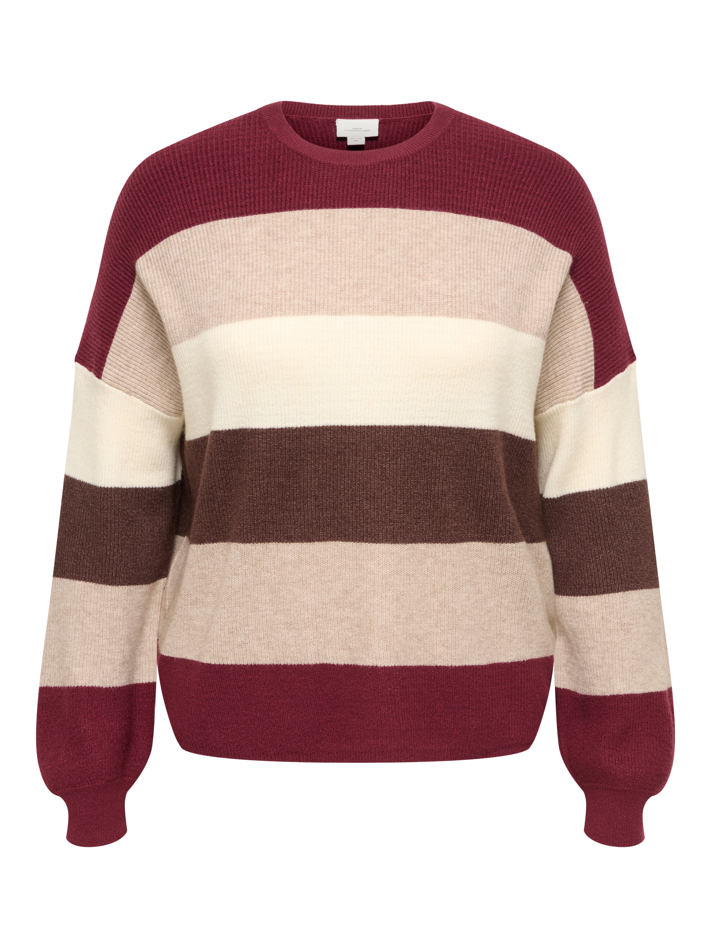 ONLY CARMAKOMA Strickpullover »CARATIA L/S STRIPE PULLOVER KNT NOOS« Viskosemischung