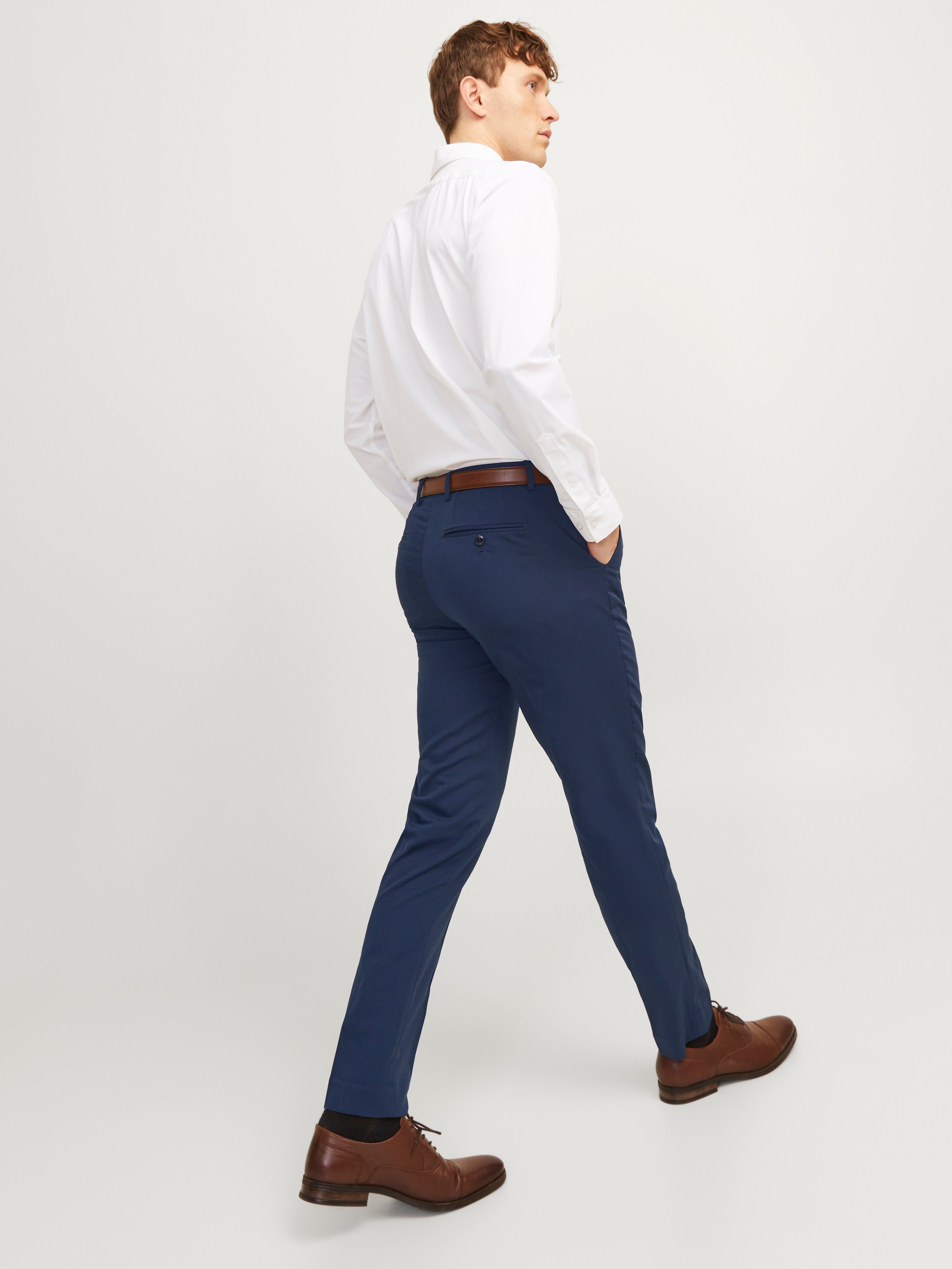 Jack & Jones Pantalon de costume »JPRFRANCO  Hose mit schmalem Bein und cleanem Look«  meliert, modisch, slim fit, Kunstfaser