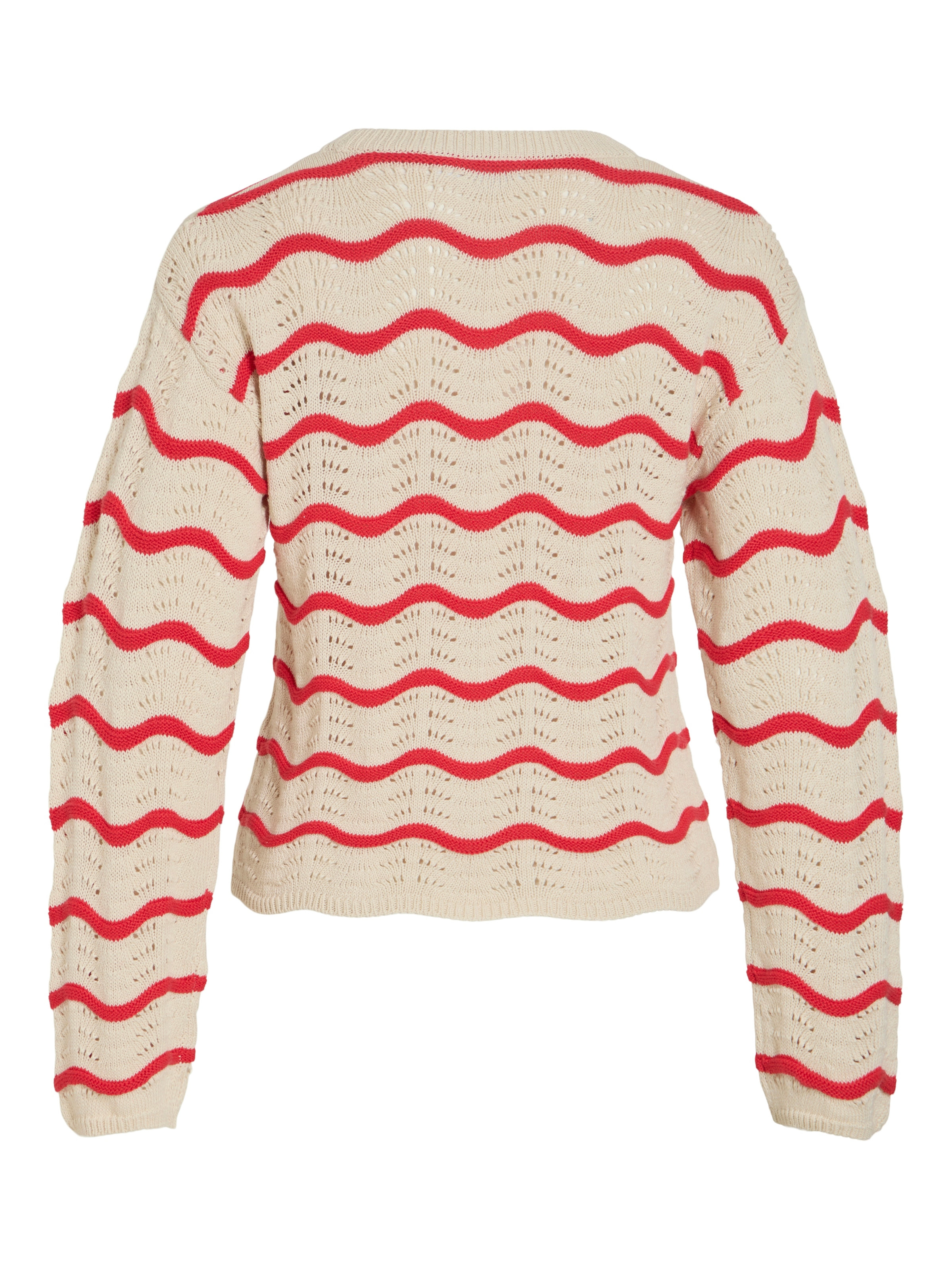 Vila Pull en tricot »VIWAVE O-NECK LS POINTELLE KNIT TOP-NOOS«