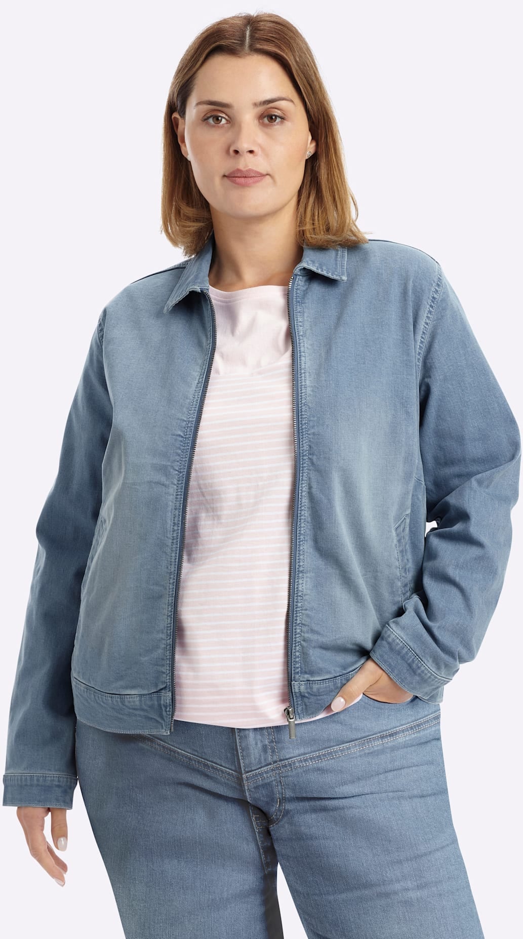 Sheego Blazer en jean »Jeansblazer«
