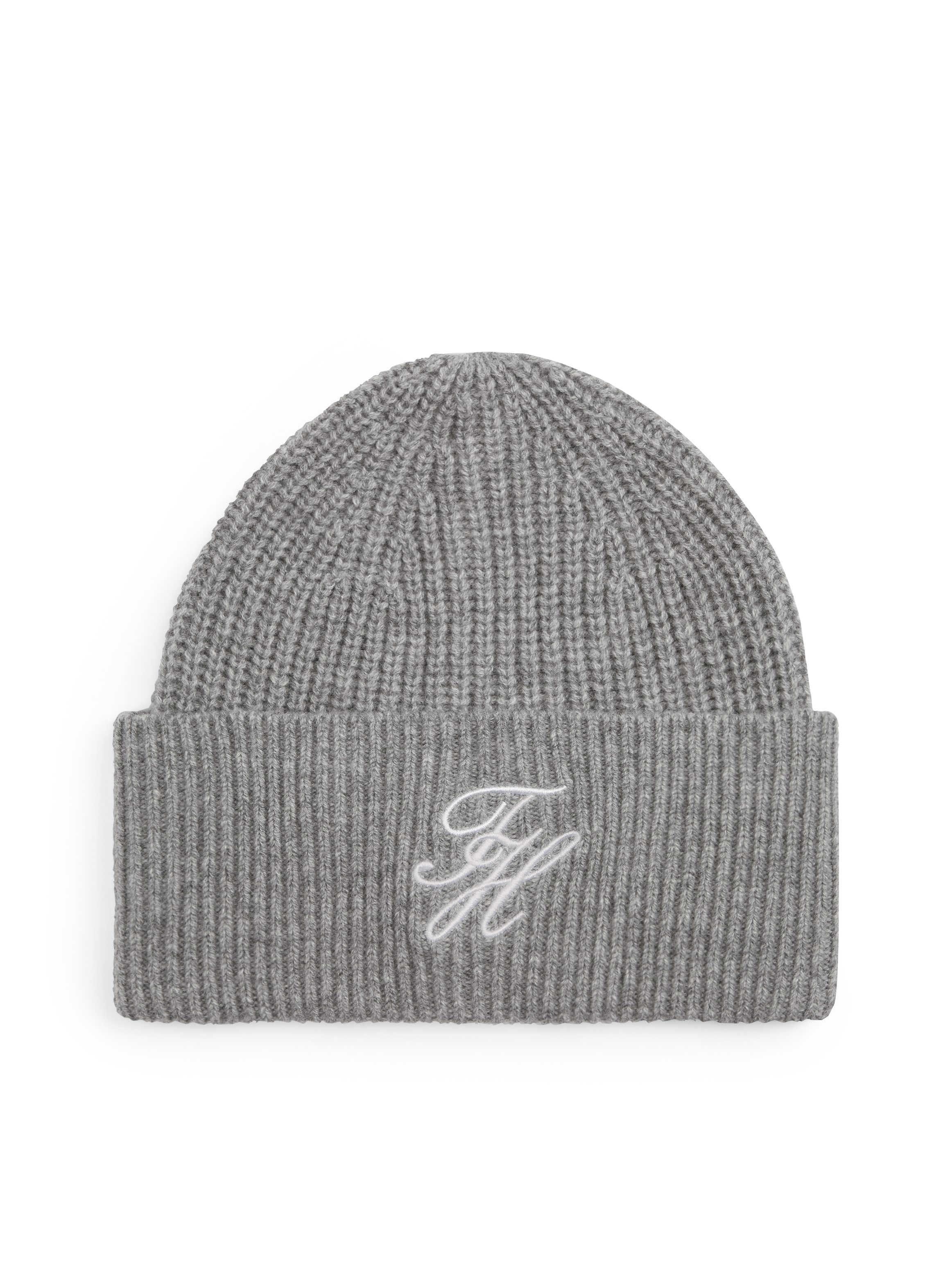 Tommy Hilfiger Beanie »TOMMY SCRIPT CASHMERE« aus Kaschmirmix mit gesticktem Logo, Masse 21 x 24,5 cm