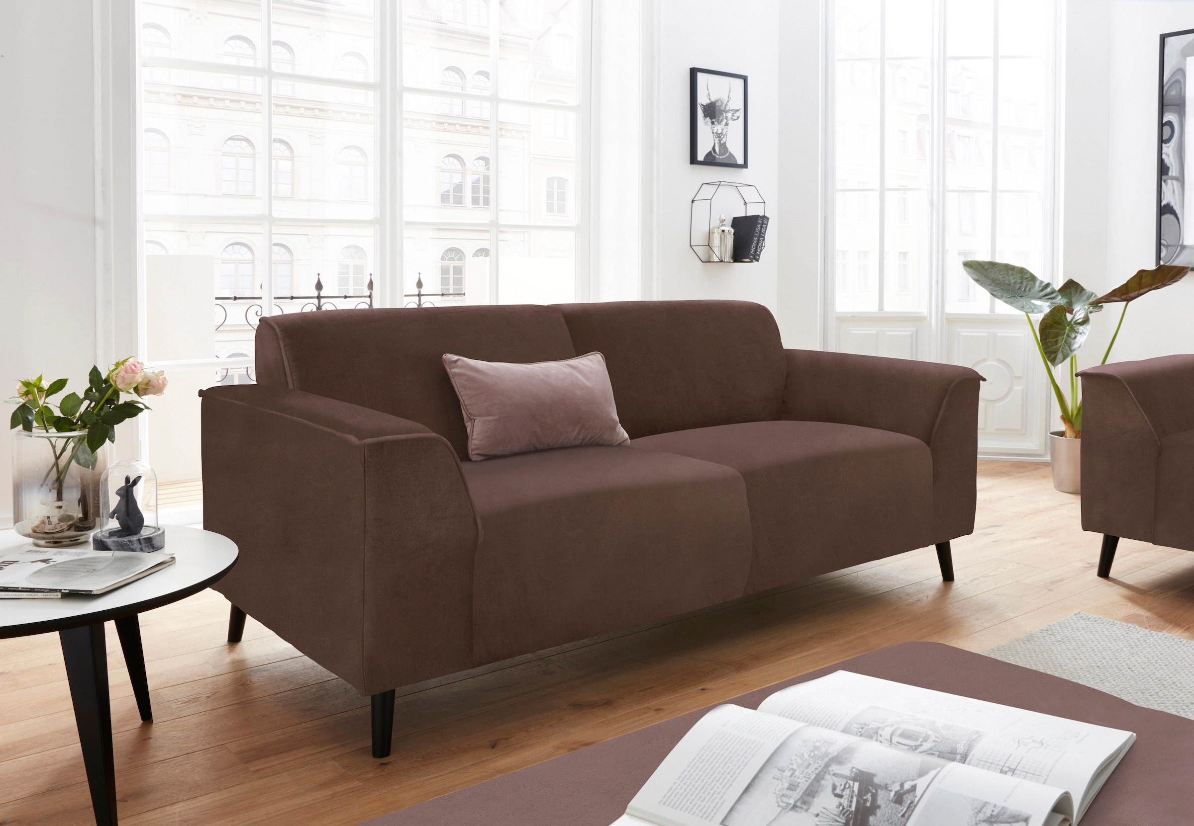 DOMO collection 2,5-Sitzer »Amora inklusive komfortablen Federkern für mehr Sitzkomfort« zeitlos und bequem