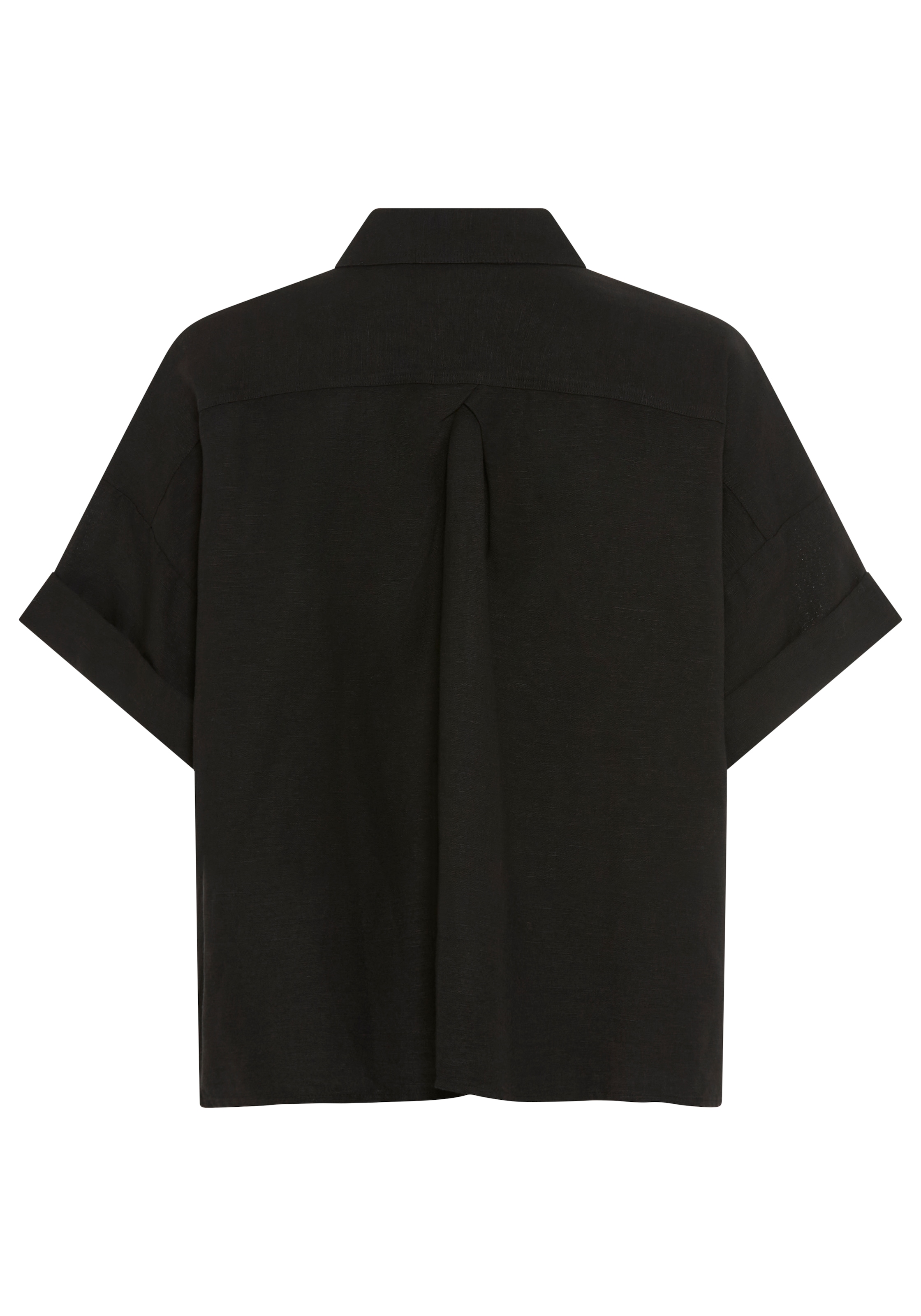 BOSS ORANGE Blouse chemise »Bisenas Premium Damenmode« mit Spitzkragen, Leinen-Mix