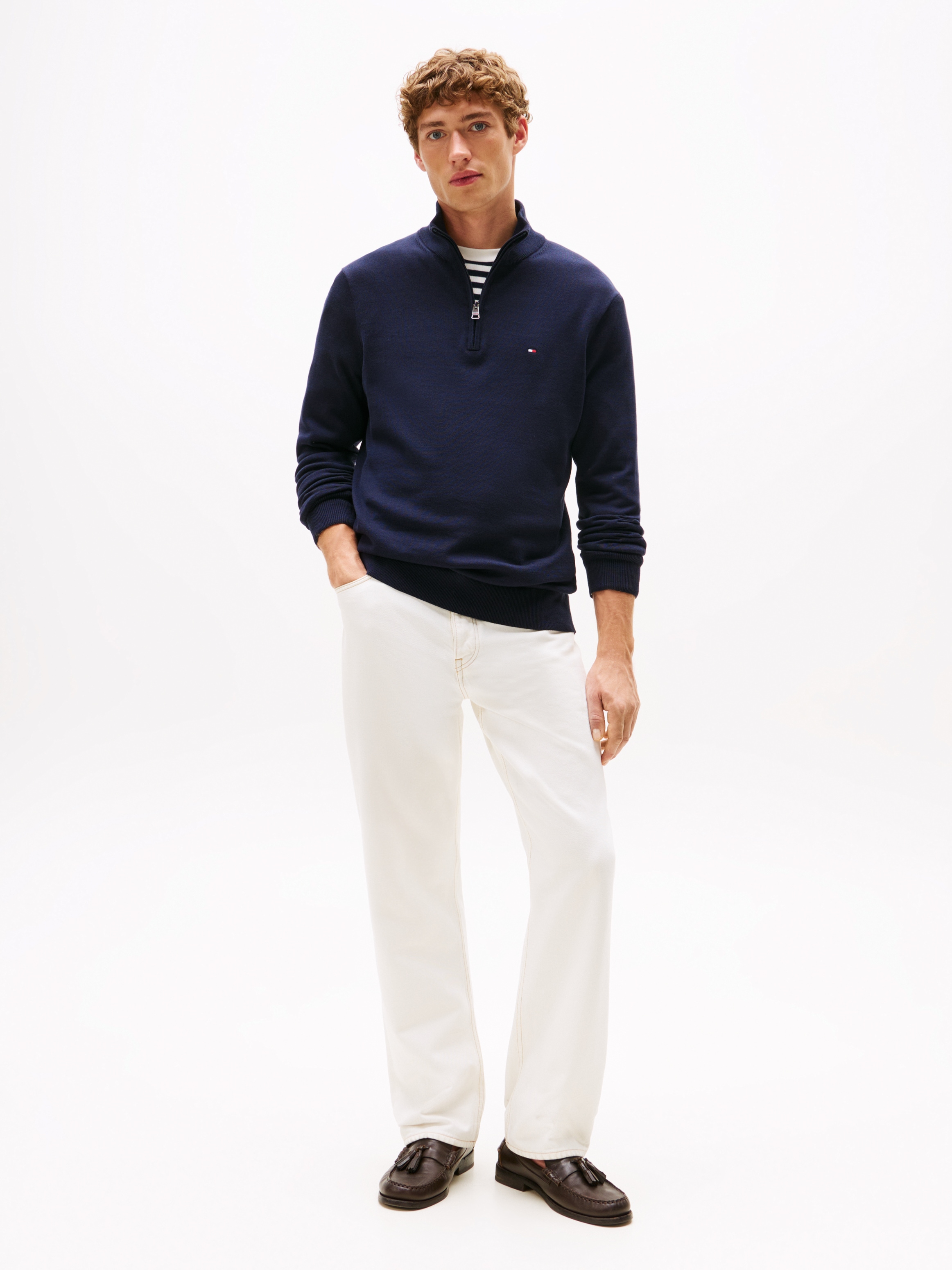 Tommy Hilfiger Troyer »ESSENTIAL COTTON ZIP MOCK«