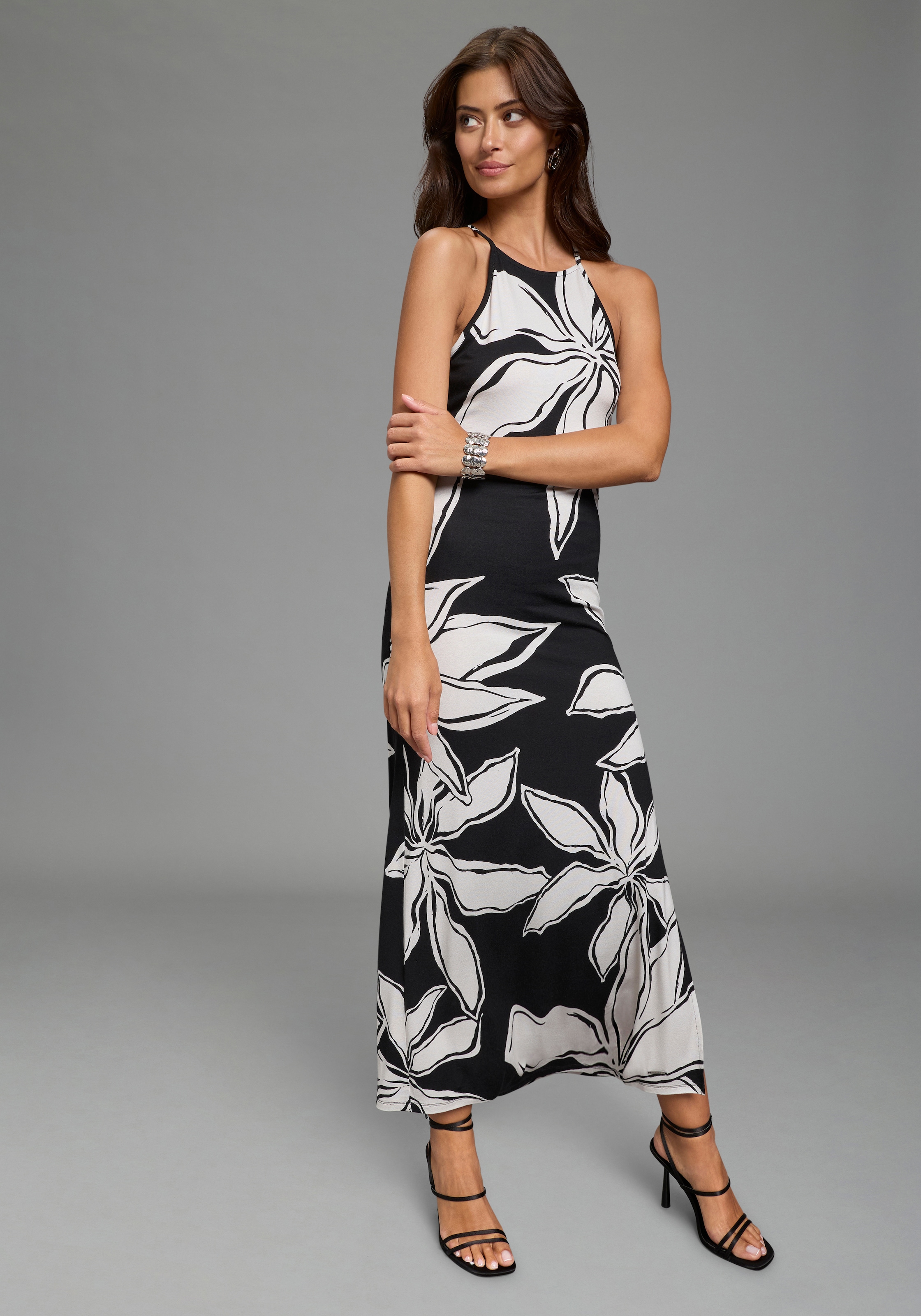 Bruno Banani Sommerkleid knöchelfrei, floraler Print, aus Jersey