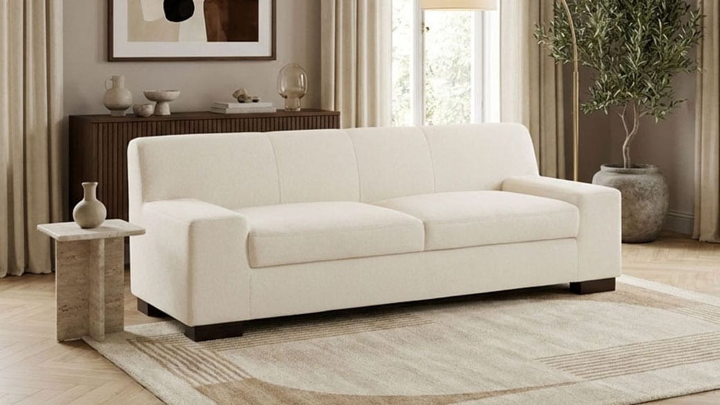 GOODproduct 3-places »Faxxe 212 x 85 cm, auch mit Schlaffunktion« en tissu doux et facile d'entretien
