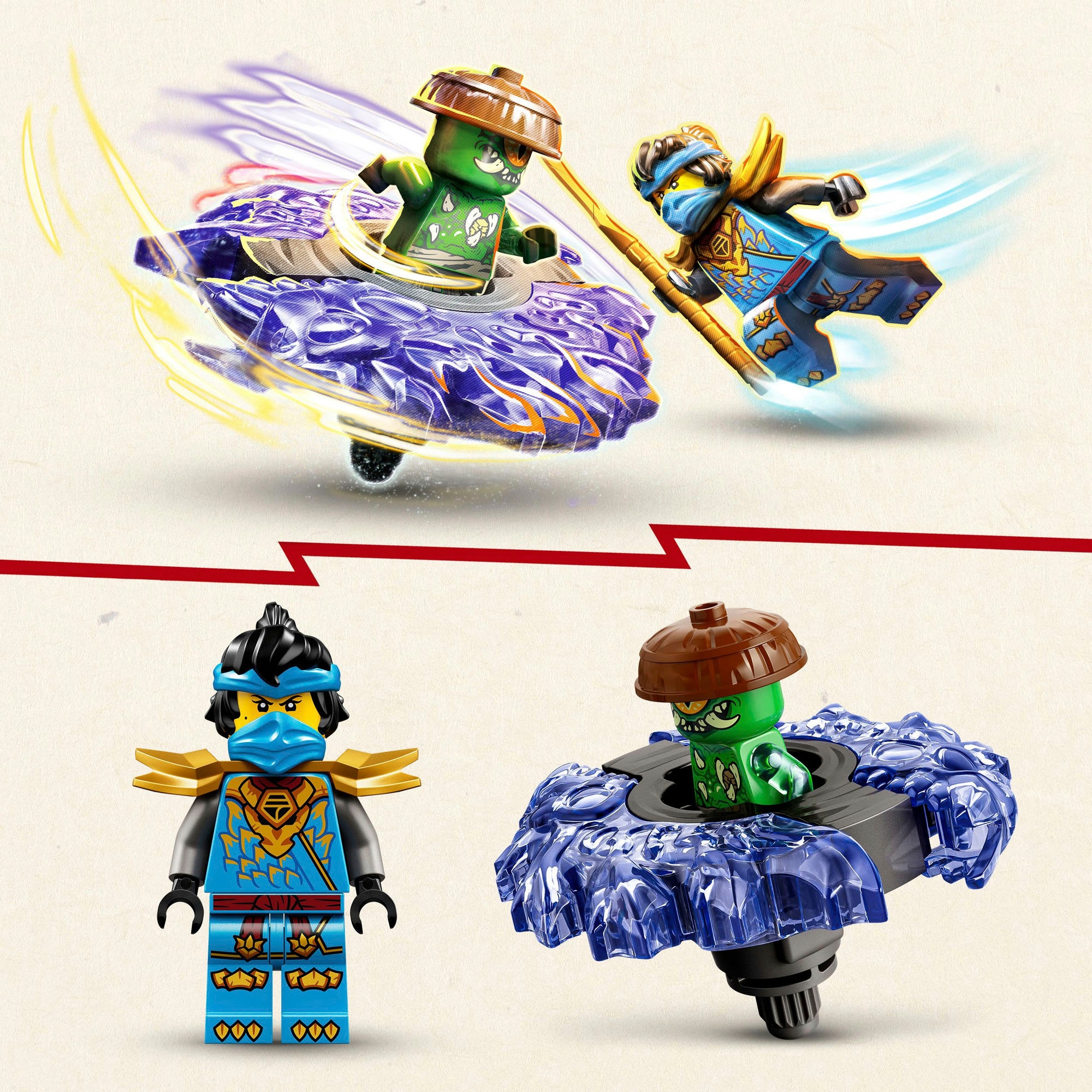 LEGO® Pions de construction »Nya vs. Mutationsmonster-Spinner (71849), LEGO Ninjago«