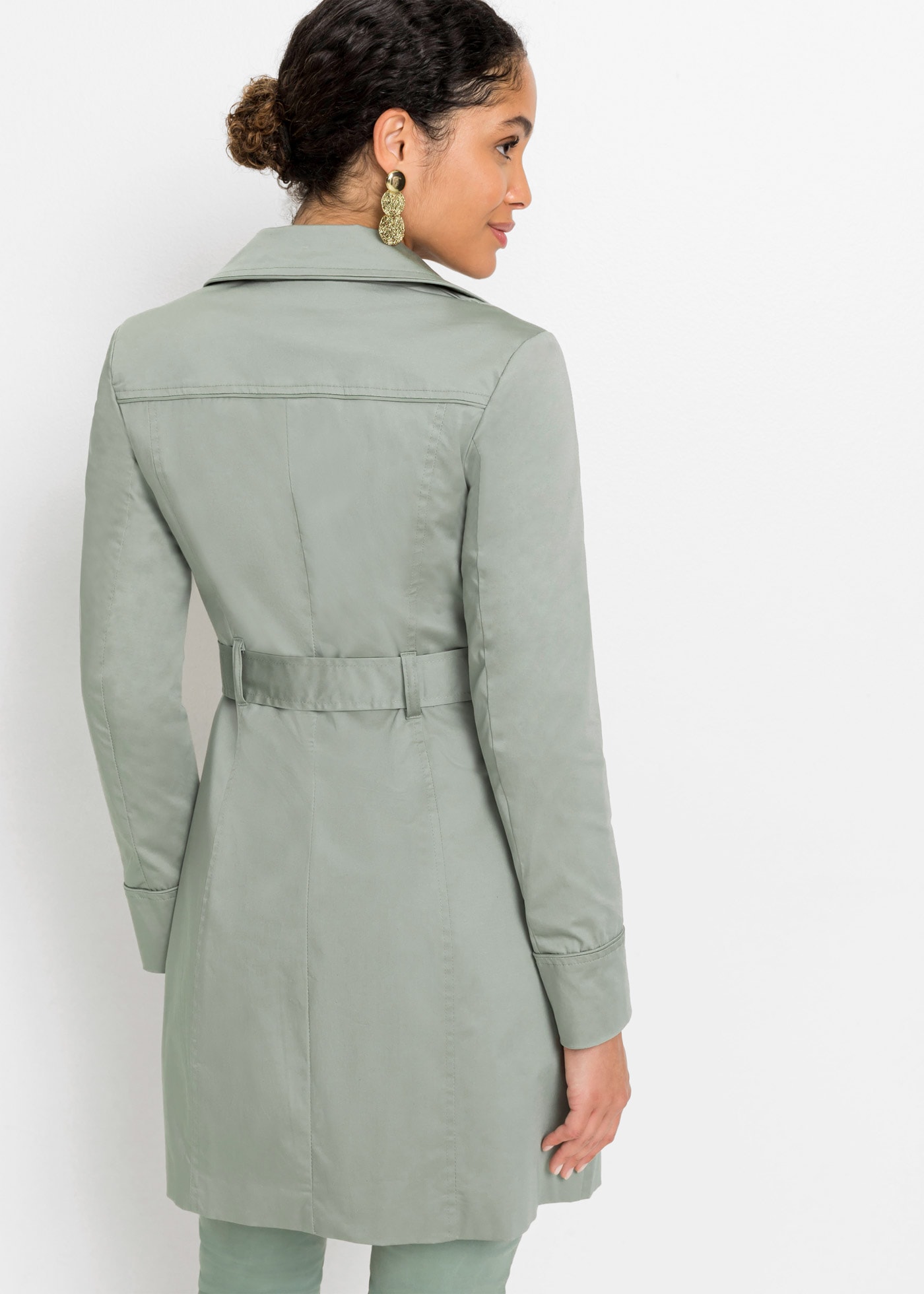bonprix Trench-coat mit abnehmbarem Bindegürtel, 2-Reiher