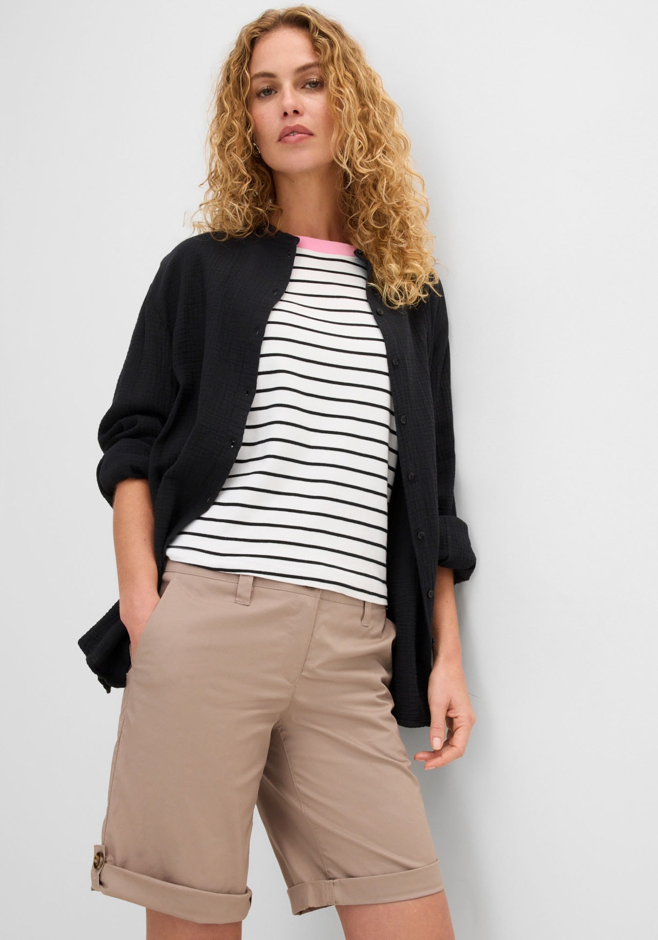 bonprix Bermuda »Stretch Bermuda«  mit krempelbaren Beinen, Regular Fit