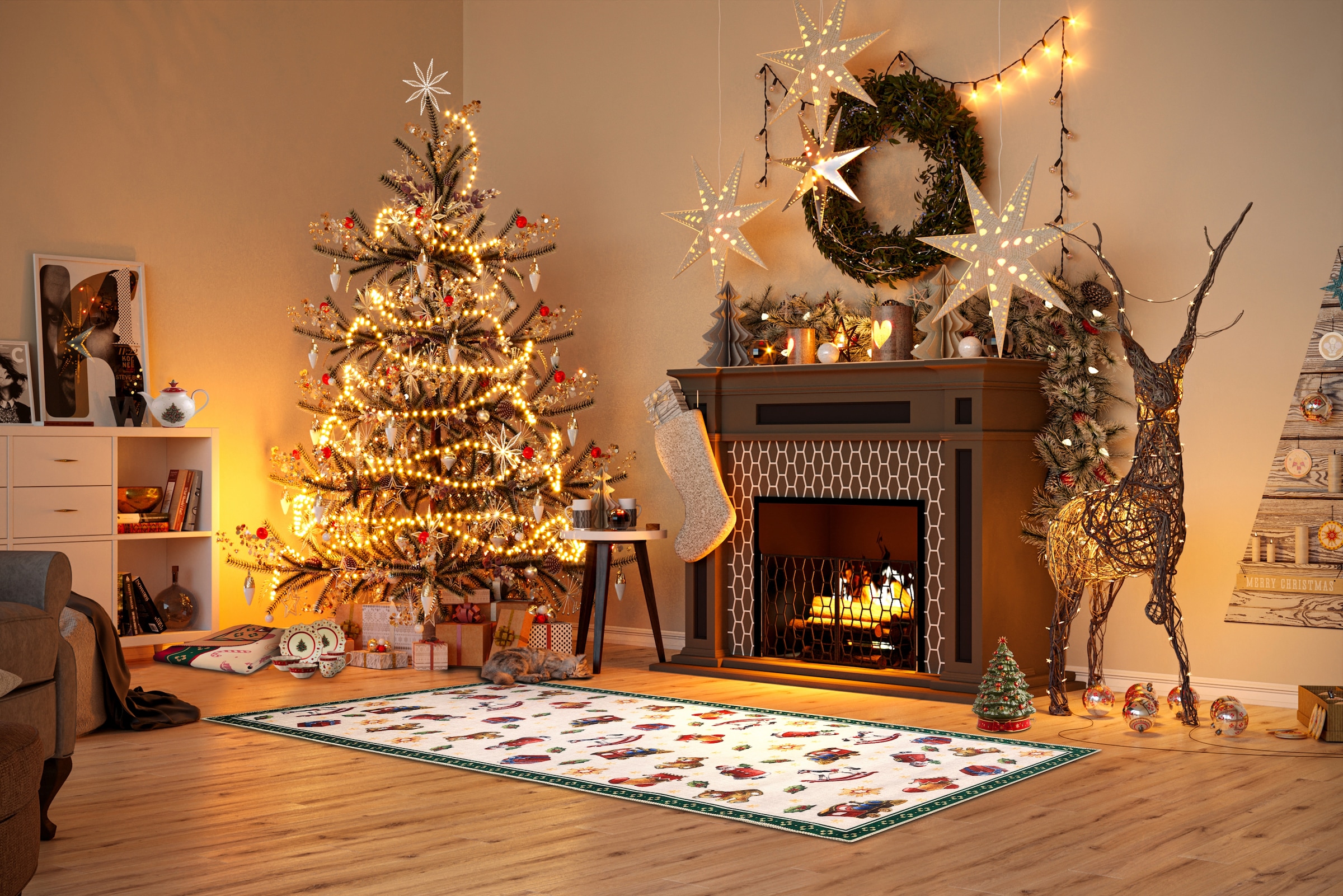 Villeroy & Boch »Nostalgic Toy's Delight, eckig, rund und Läufer« 3 mm Höhe Weihnachten, Wohnzimmer, Flur, Geschenk, Toys Delight, Dekoration