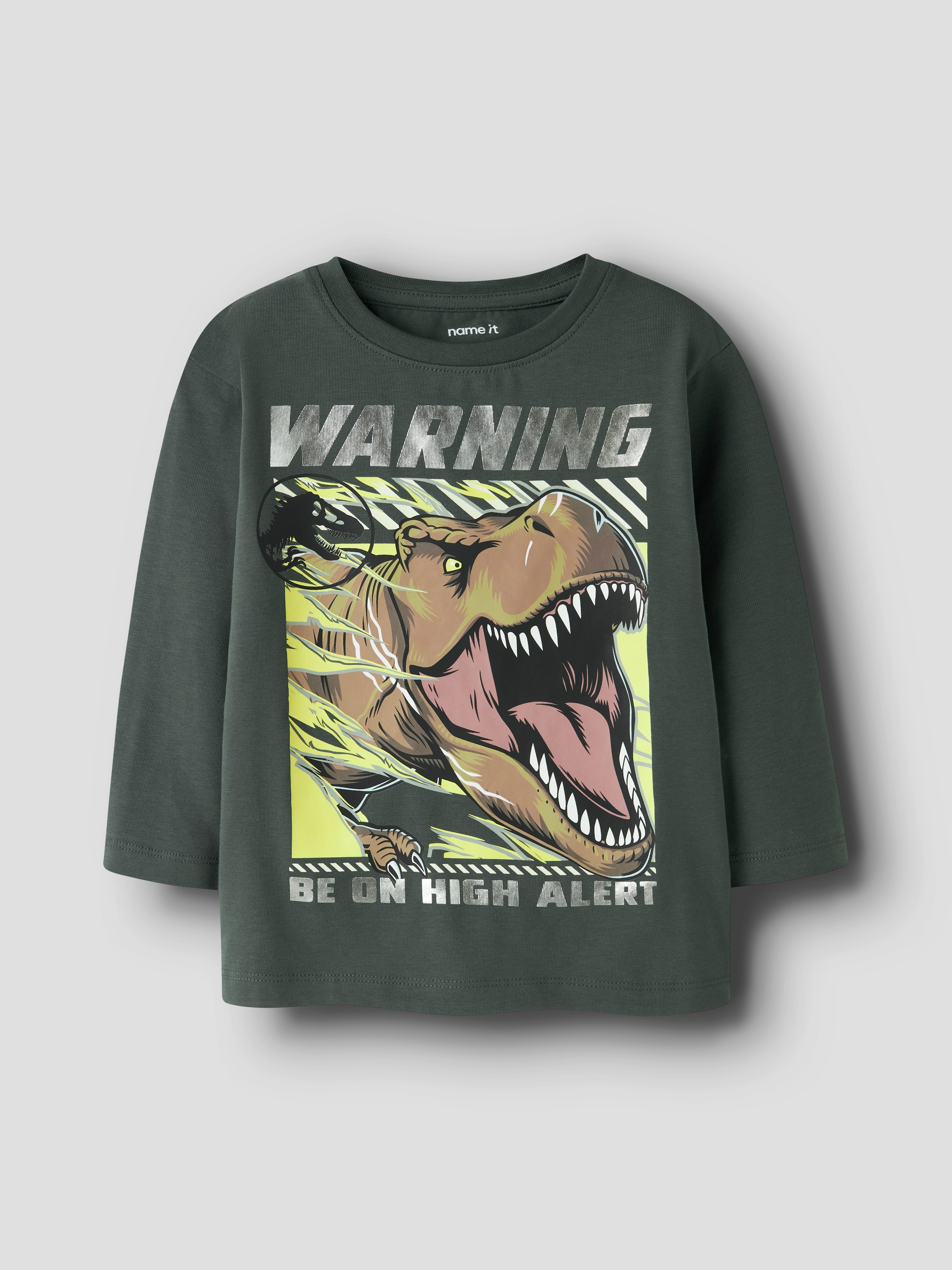Name It T-Shirt »NMMJIM JURASSIC LS NREG TOP BOX NOOS SKY« Baumwollmischung, regular fit