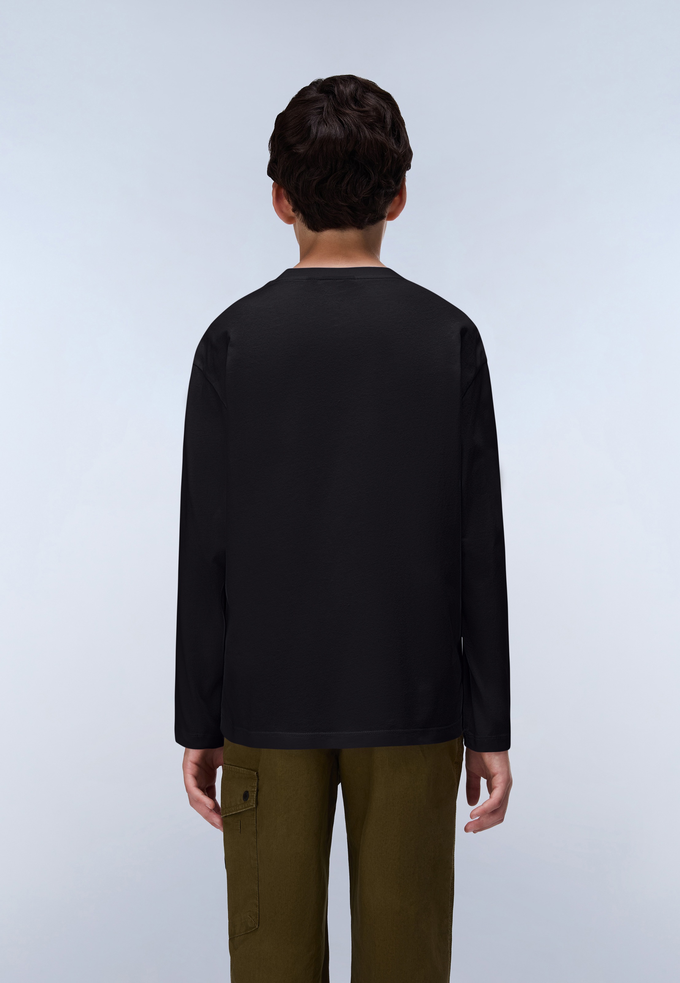 Napapijri Langarmshirt »K S-NEW BOX LOGO LS BLACK BEAUTY« für Kinder von 10 bis 16 Jahren, mit Rundhalsausschnitt, aus Baumwolle