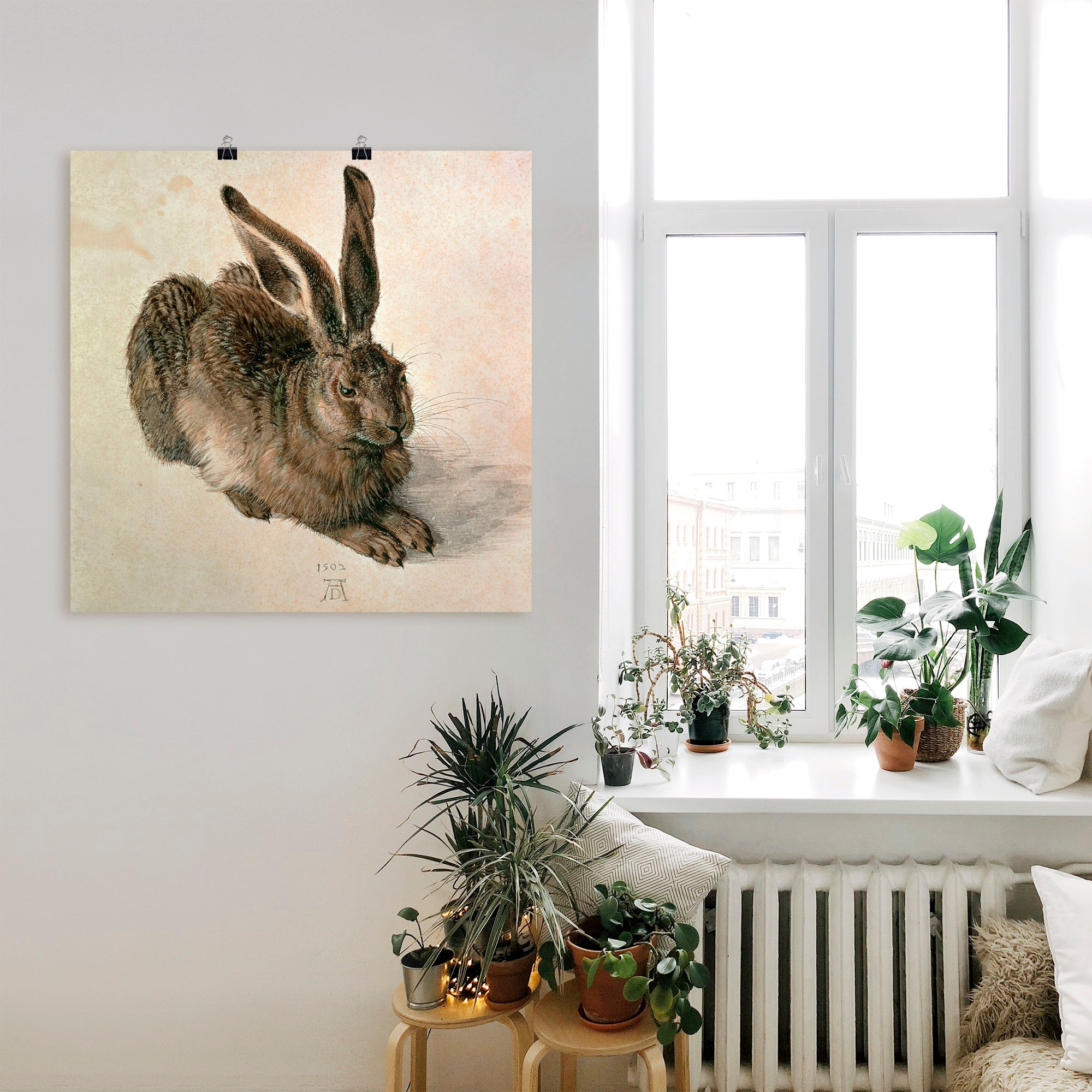 Artland Wandbild »Junger Feldhase. 1502« Wildtiere 1 Stk. tlg. als Leinwandbild, Poster in verschied. Grössen