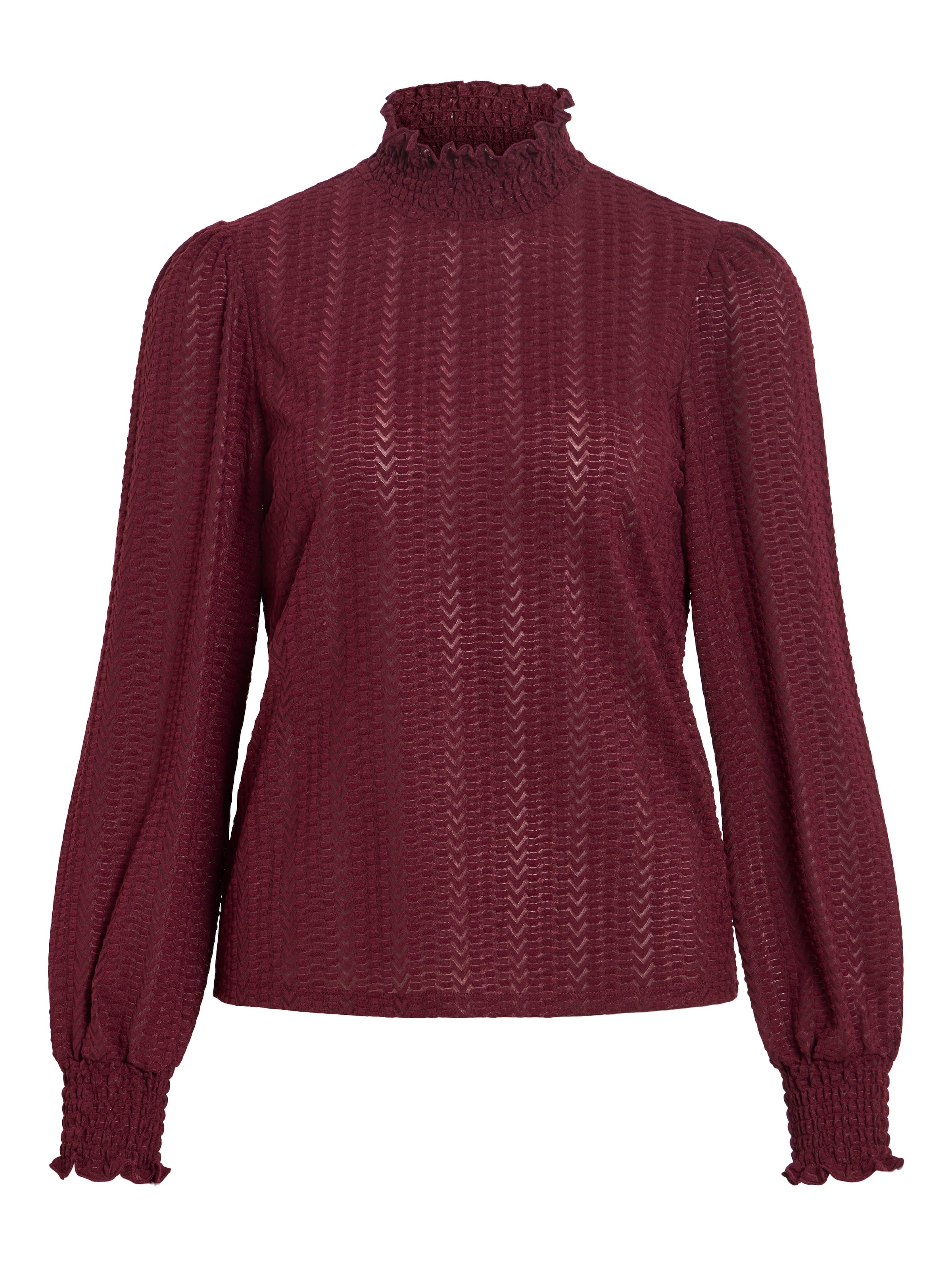 Vila T-shirt à col montant »VILYRI L/S SMOCK TOP - NOOS« mélange de matériaux