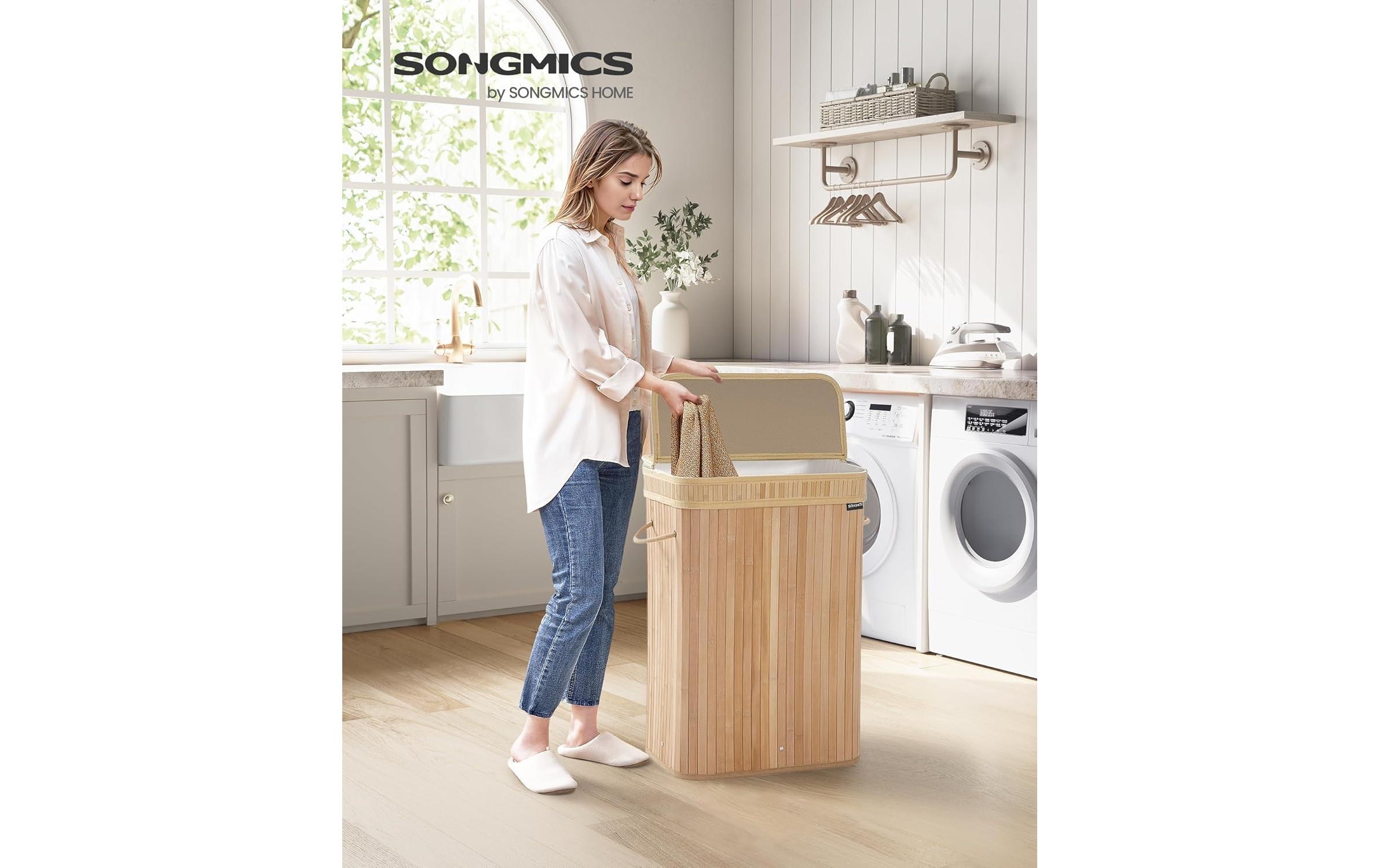SONGMICS Panier à linge »Bambus 72 l«