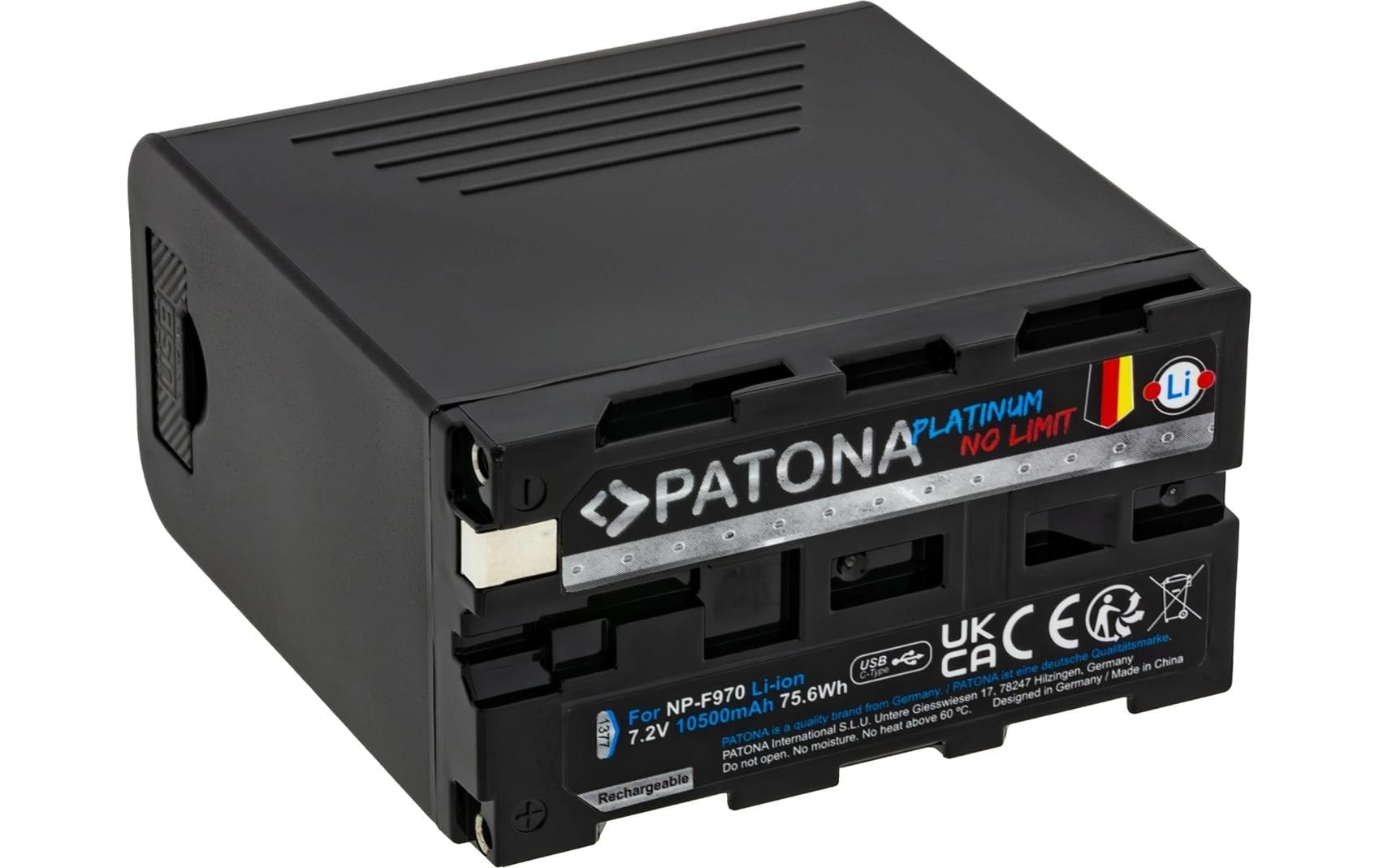   Batterie rechargeable »Patona Sony NP-F970, F960, F950 inkl. Powerbank« 10.500 mAh