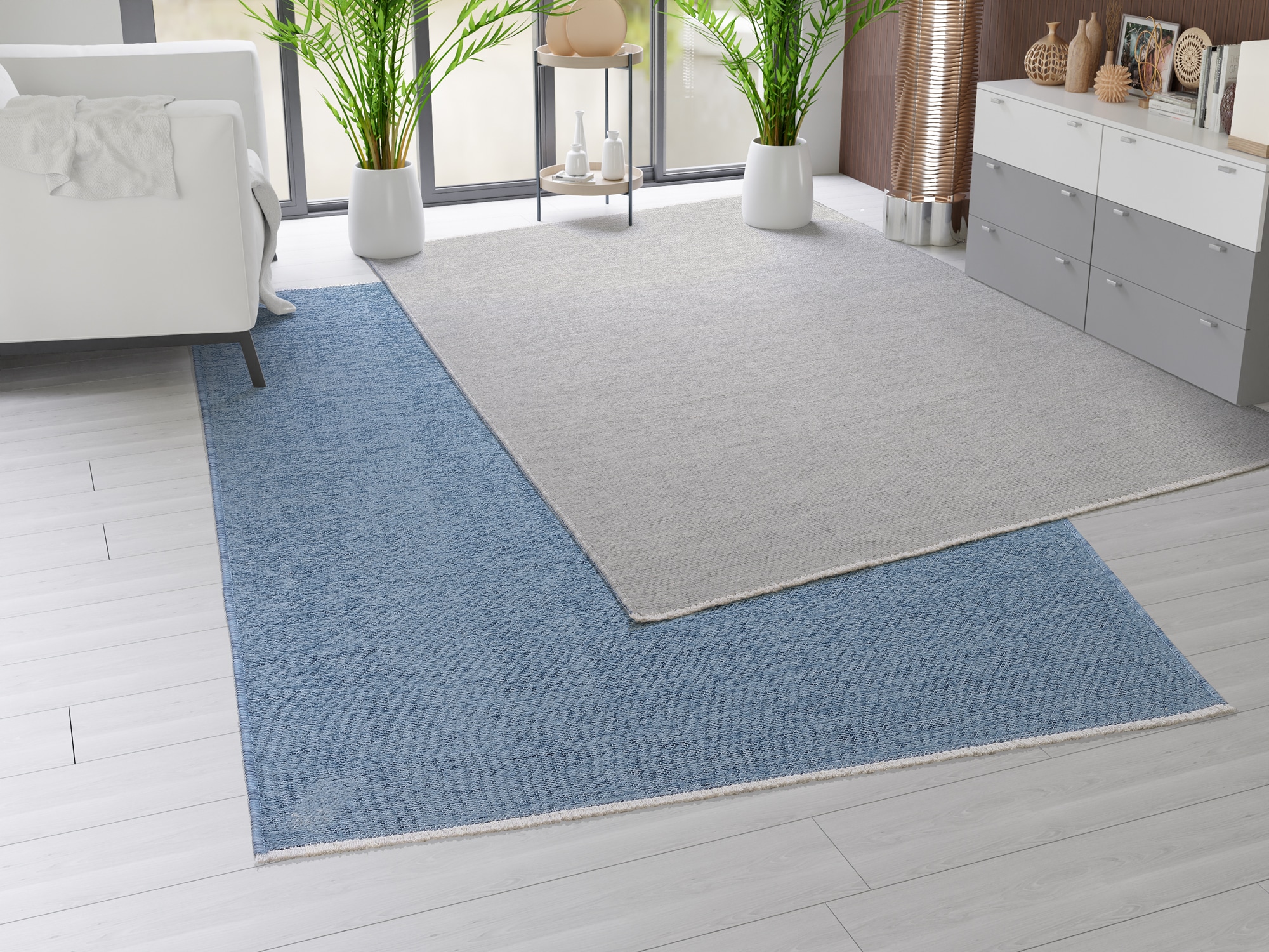 OCI DIE TEPPICHMARKE Teppich »JOKER OF COLORS« rechteckig 5 mm Höhe Wendeteppich, weiche flache Oberfläche