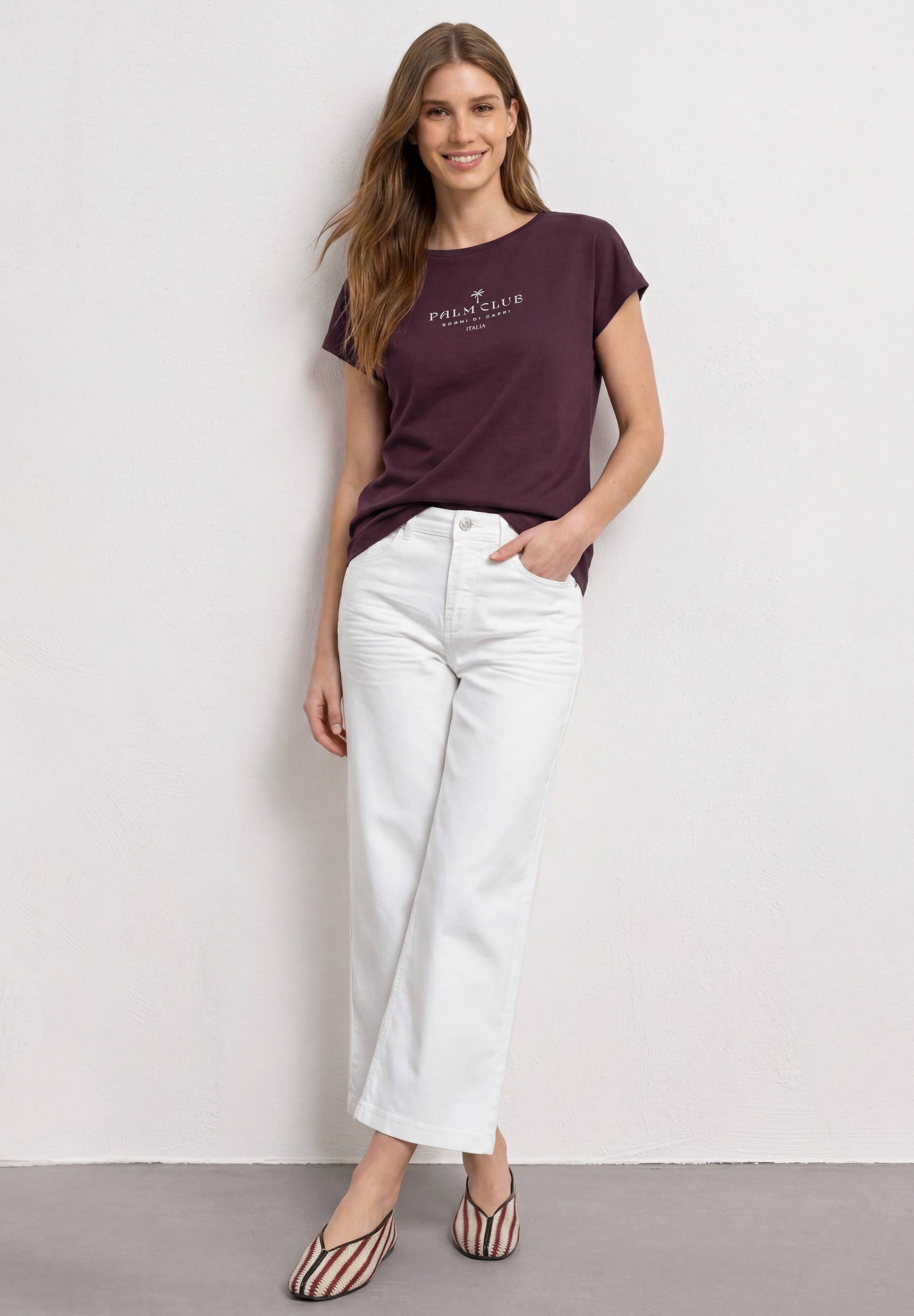STREET ONE Haut de chemise Sommertop mit Wording