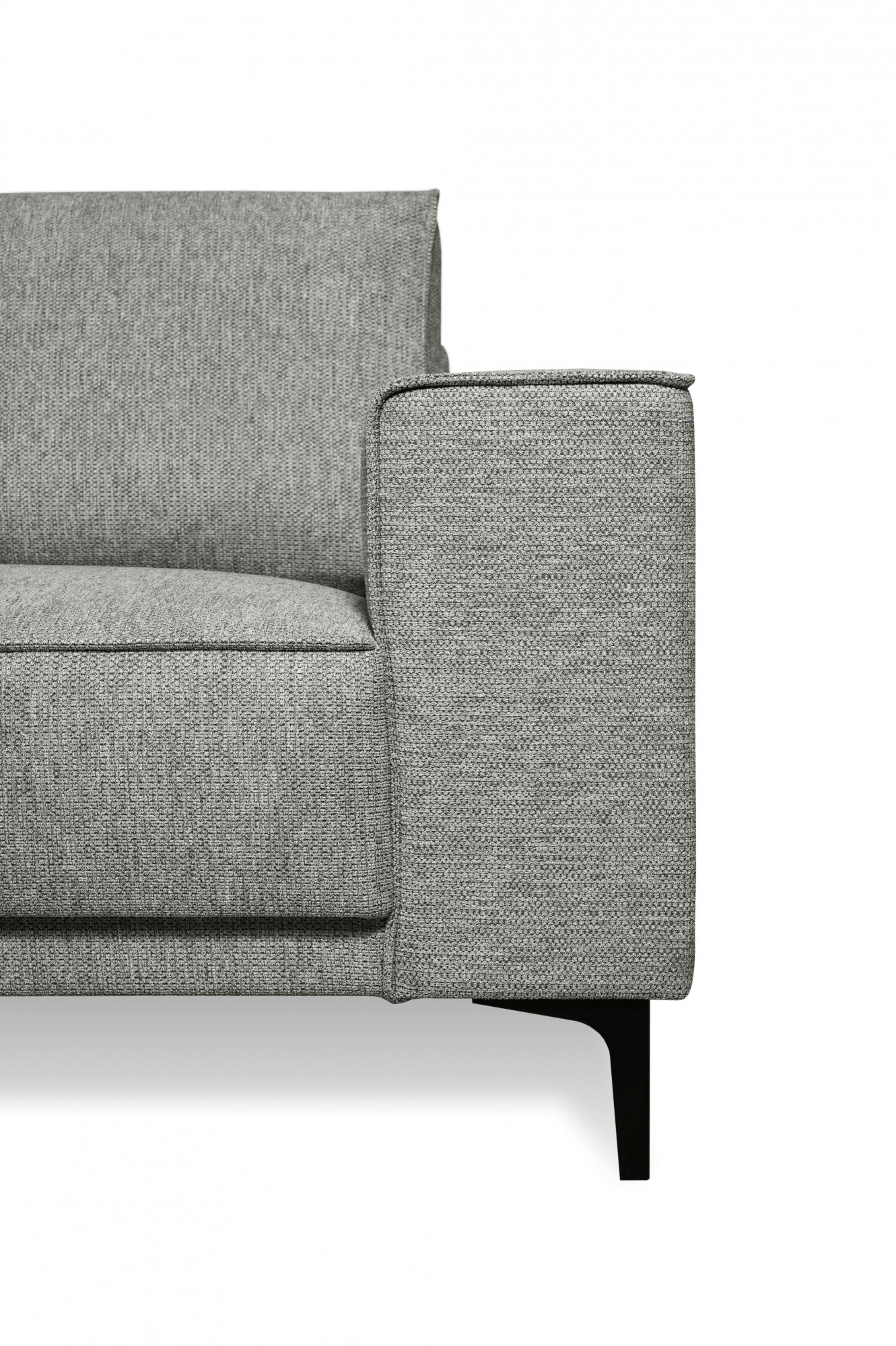 GOODproduct Ecksofa »Casina« mit abgerundeter Ottomane, in einem weichen Chenille-Stoff