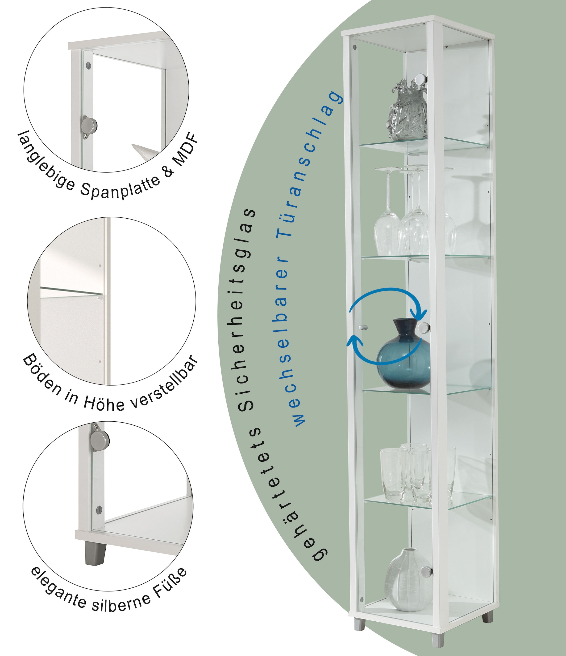 fif möbel Vitrine »OPTIMA Höhe ca. 172 cm«
