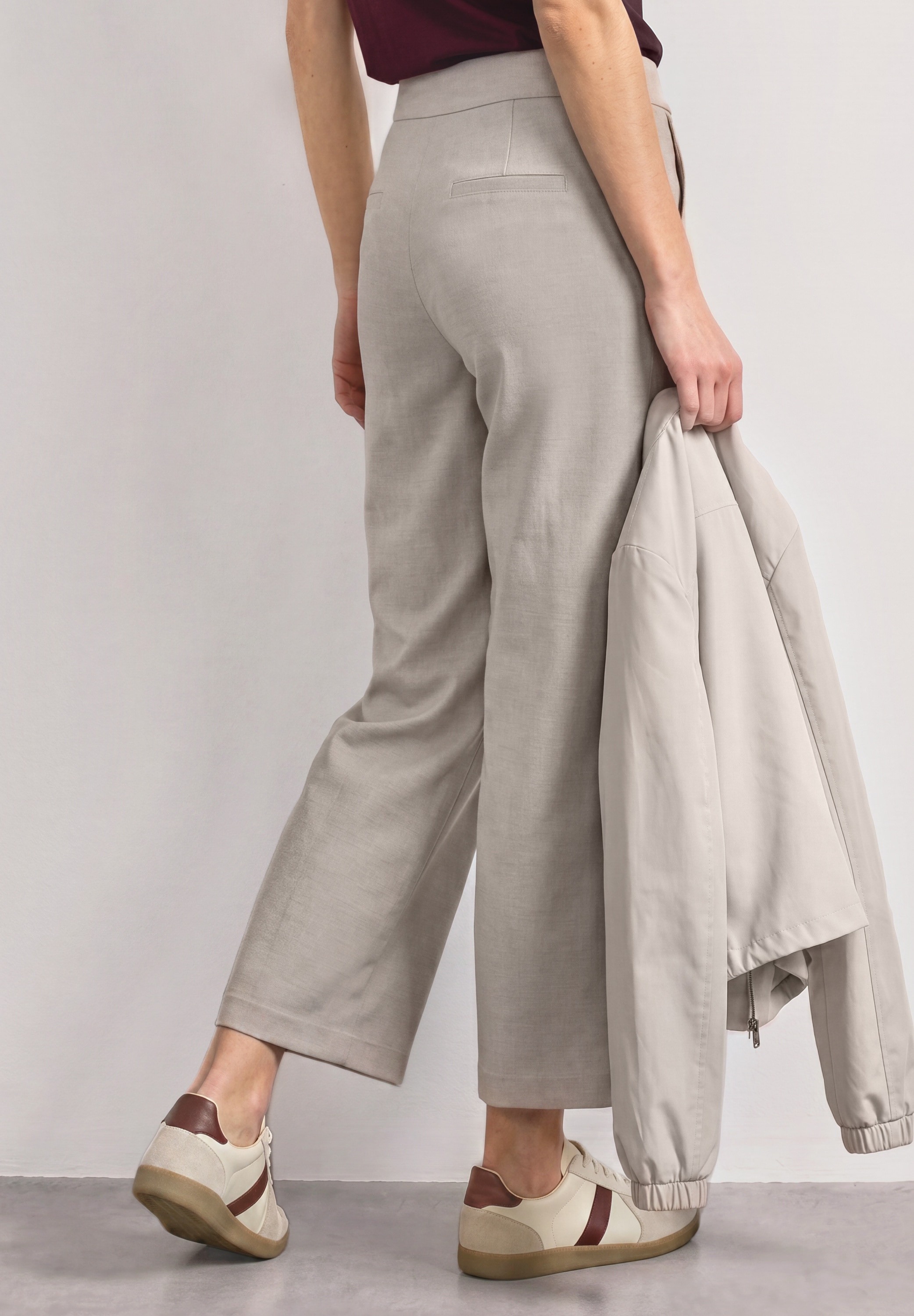 STREET ONE Stoffhose  Sommerhose im Culotte-Style mit Schnallendetail