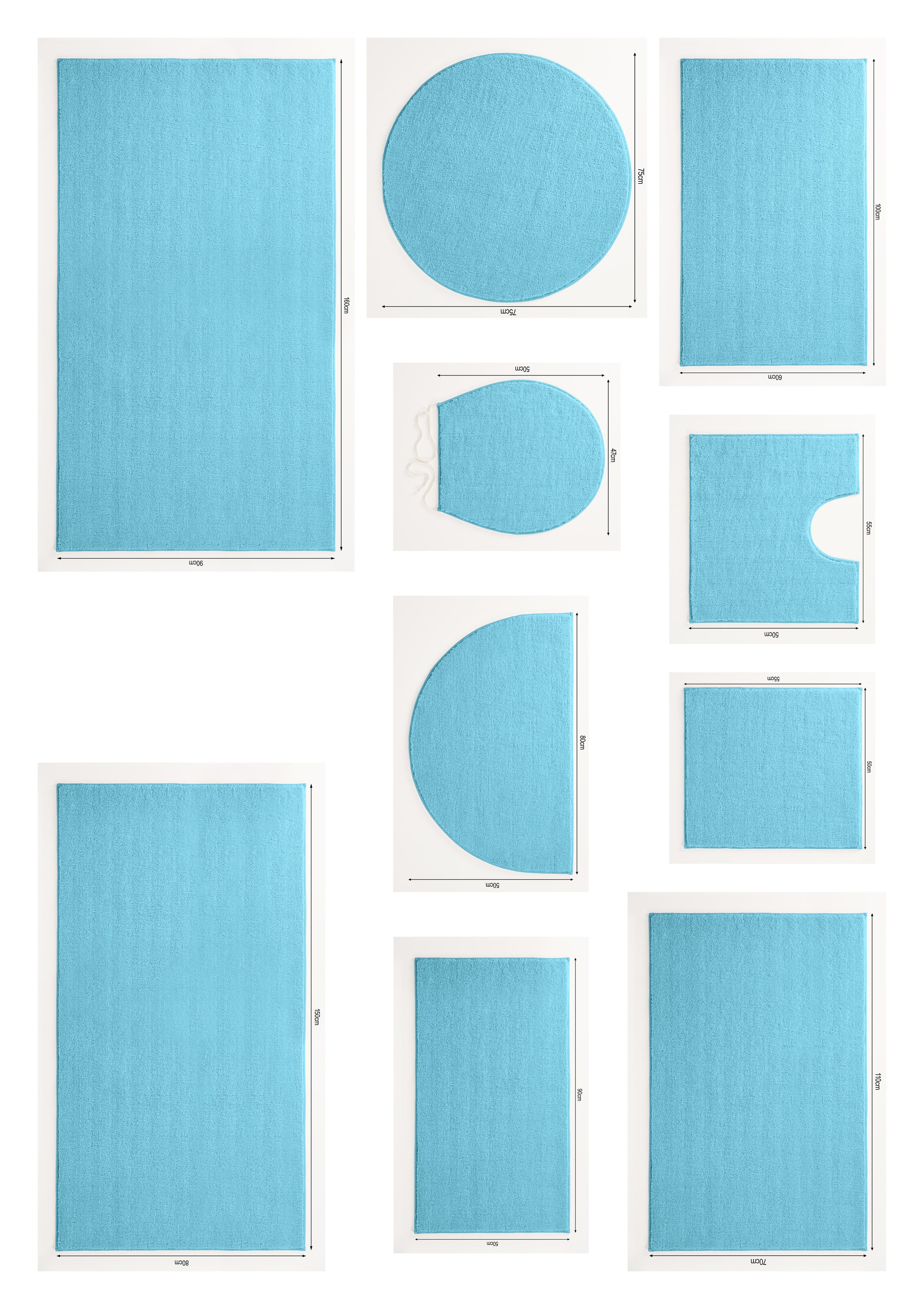 my home Badematte »Vanessa, Badvorleger, Badezimmer Teppich« Höhe 10 mm rutschhemmend beschichtet fussbodenheizungsgeeignet | schnell trocknend | strapazierfähig Badteppich, weiche Haptik, unifarben