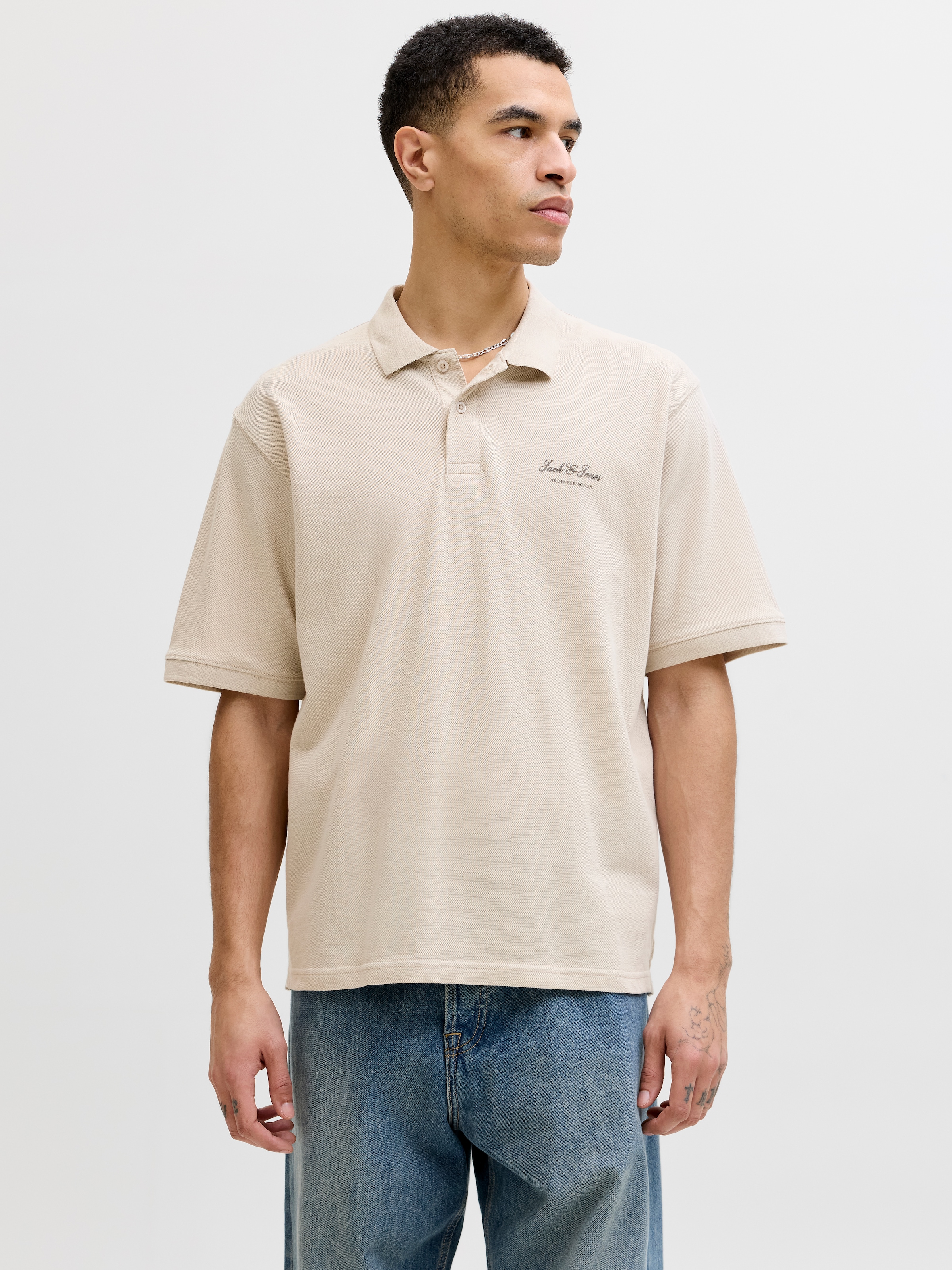 Jack & Jones Poloshirt »JJEARCHIVE GRAPHIC POLO SS LN« mit Polokragen