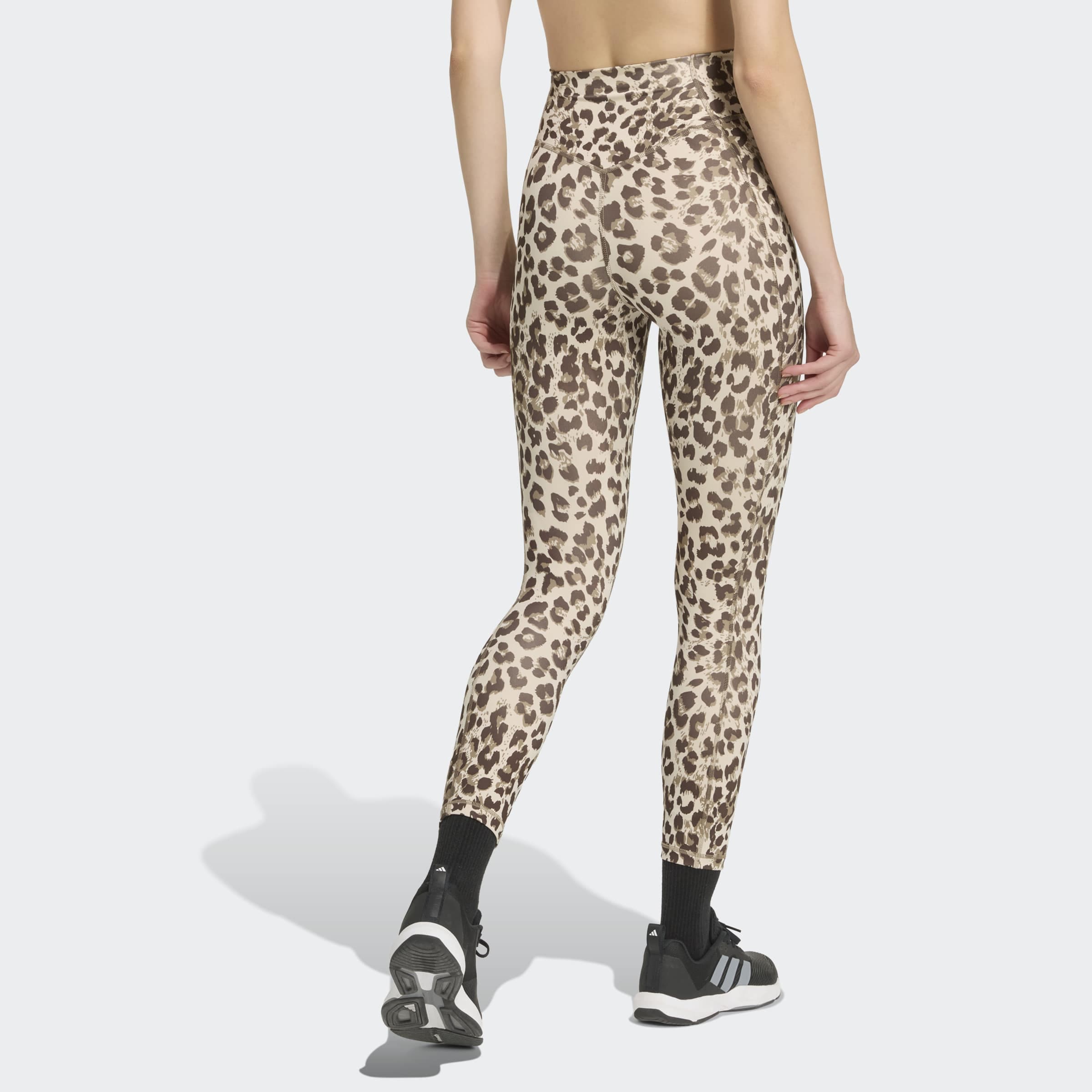 adidas Performance Caleçon d'entraînement »OPTIME ESSENTIALS 3-STREIFEN LEOPARD 7/8 LEGGINGS«