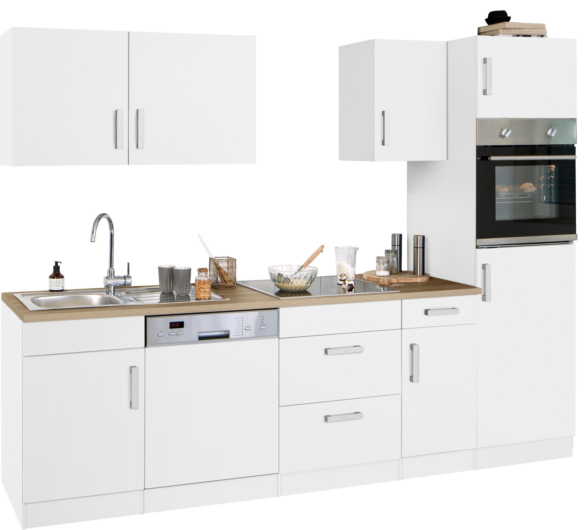 KOCHSTATION Kitchenette »KS-Gera« Largeur 270 cm, au choix avec appareils électroménagers, avec plan de travail
